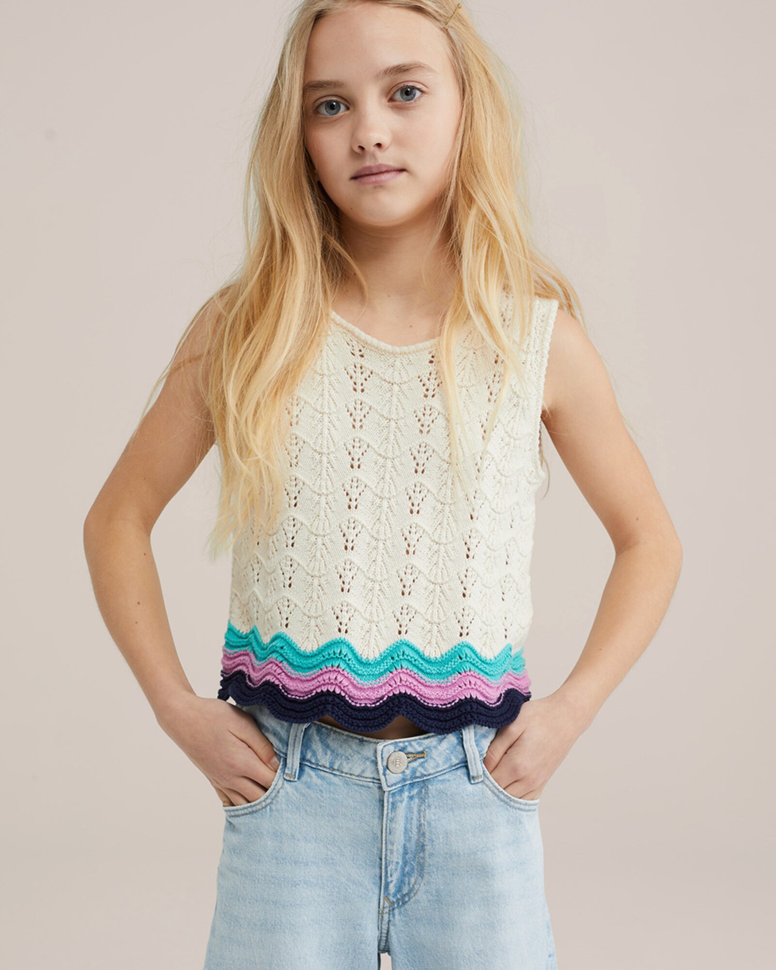 WE Fashion Top  türkiz / eozin / fekete / gyapjúfehér termék 2. képe