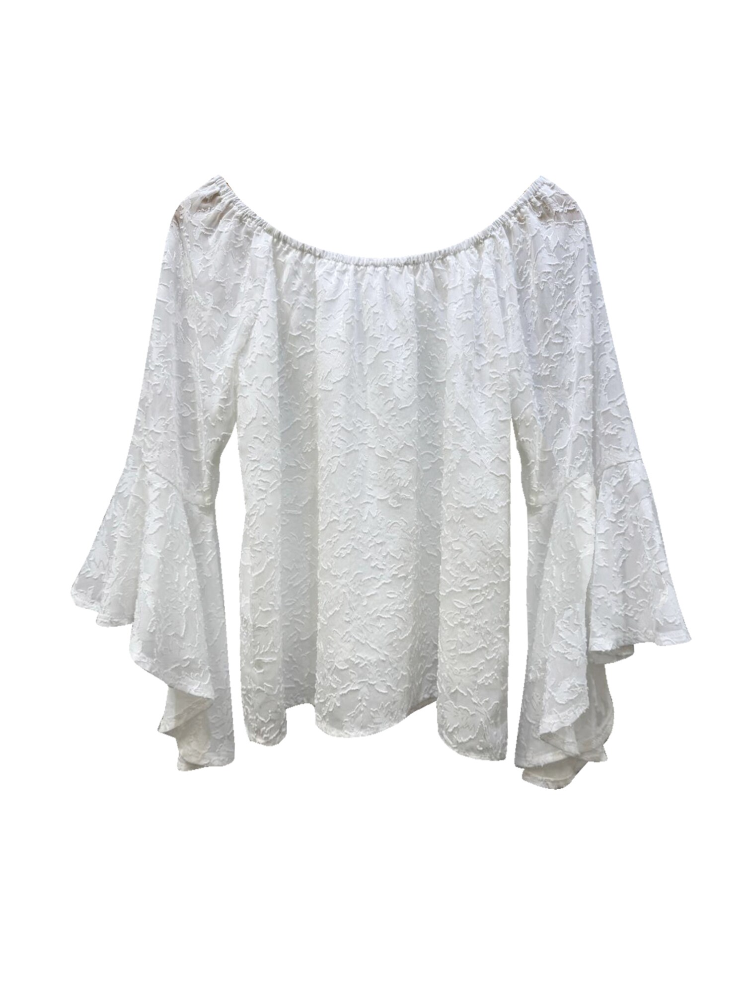 Apricot Lace Bardot Top