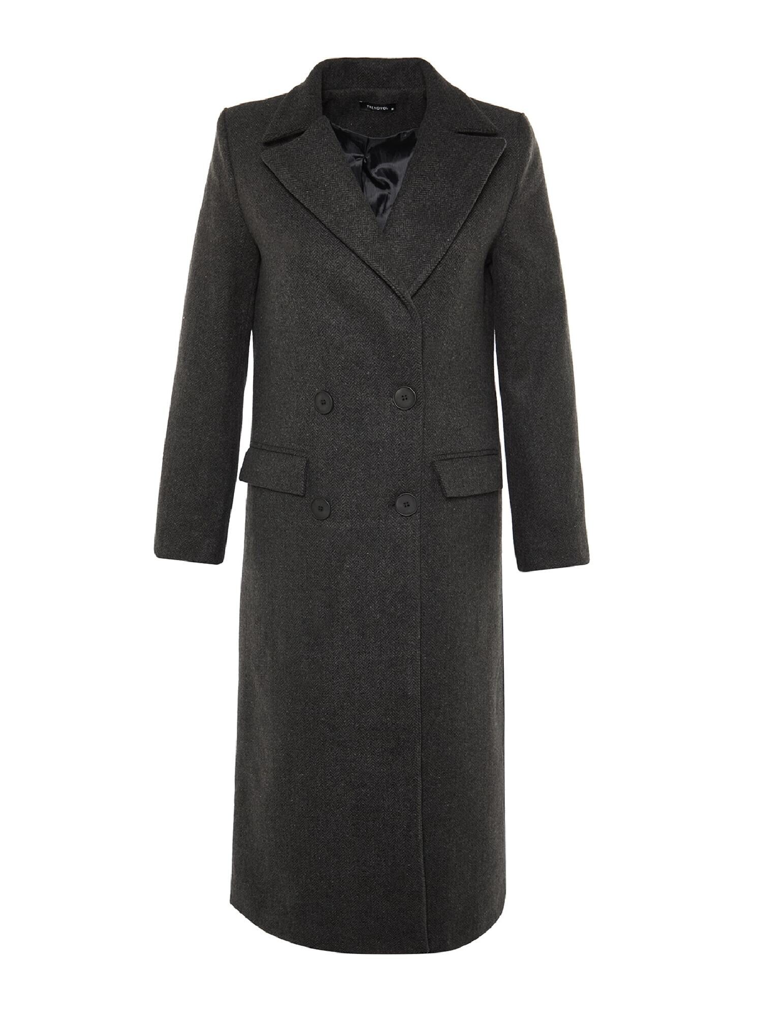 Trendyol Palton de primăvară-toamnă  negru