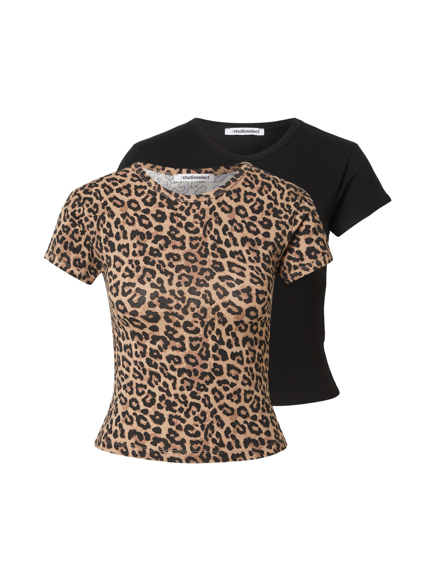 studioselect Tricou Inga  maro / negru