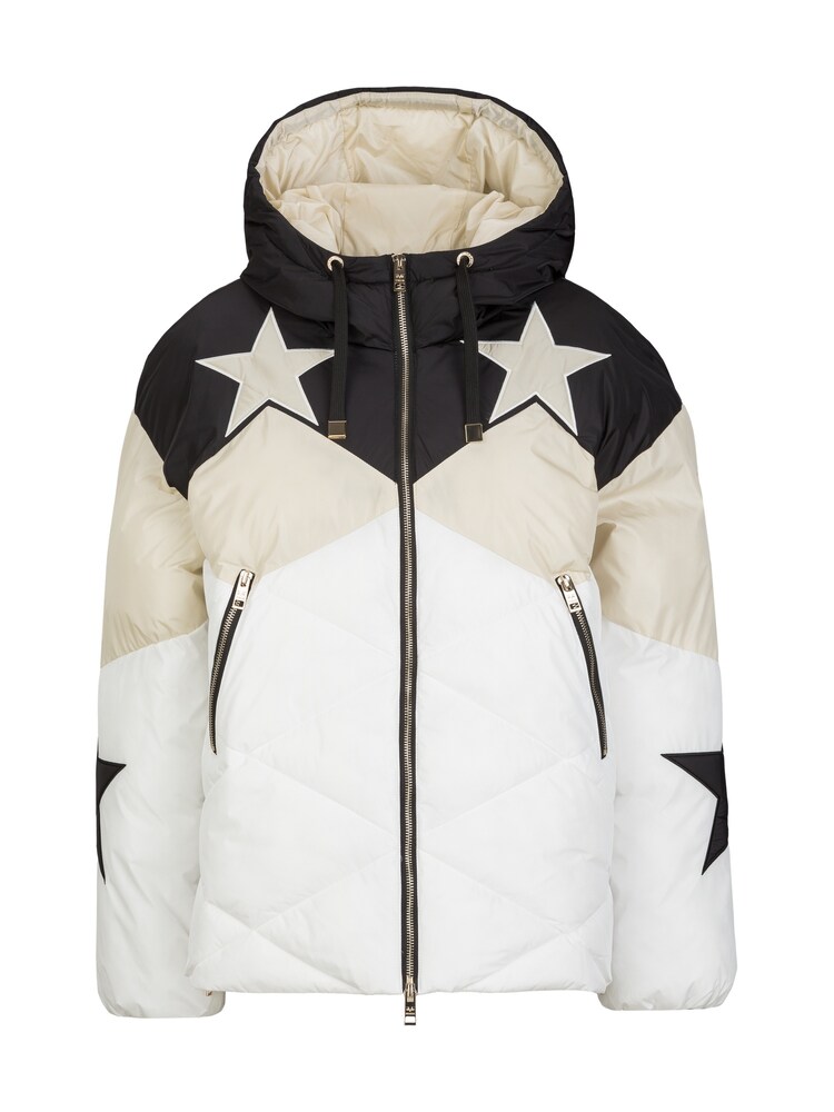 19V69 ITALIA Winterjacke 'Miriam Wintergames' Damen Größe M ecru / schwarz / weiß