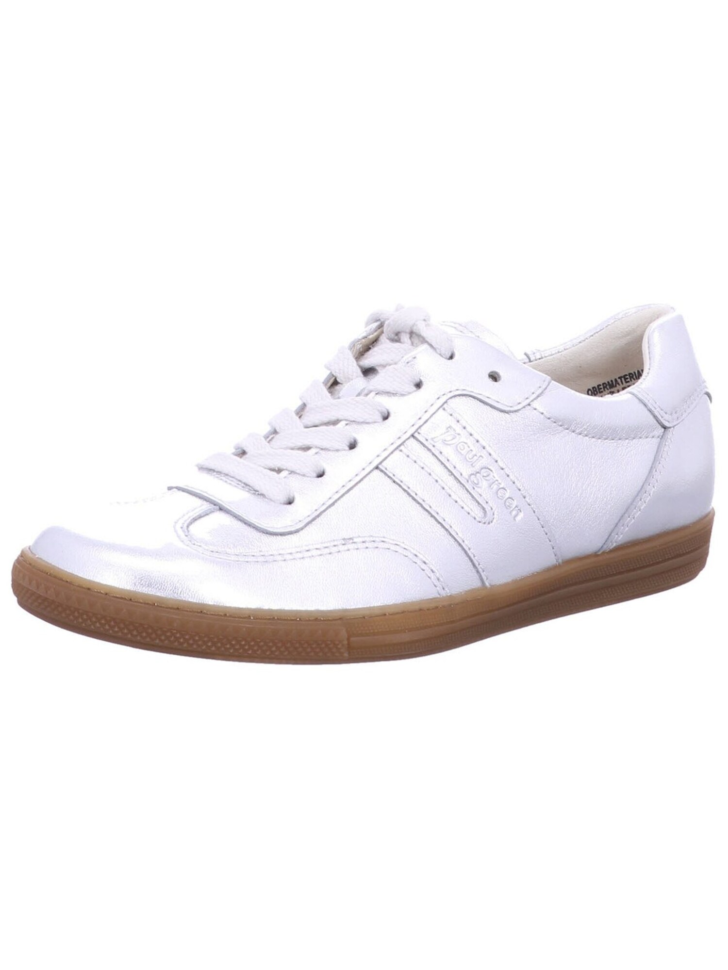 Paul Green Calzado deportivo con cordones 'Sneaker Damen 5350-056 Echtleder in grau'  blanco