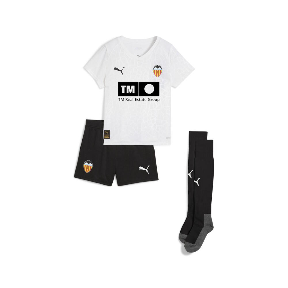 PUMA Trainingsanzug 'Valencia CF 25/26 Heimtrikot' Jungen Größe 110 goldgelb / rot / schwarz / weiß