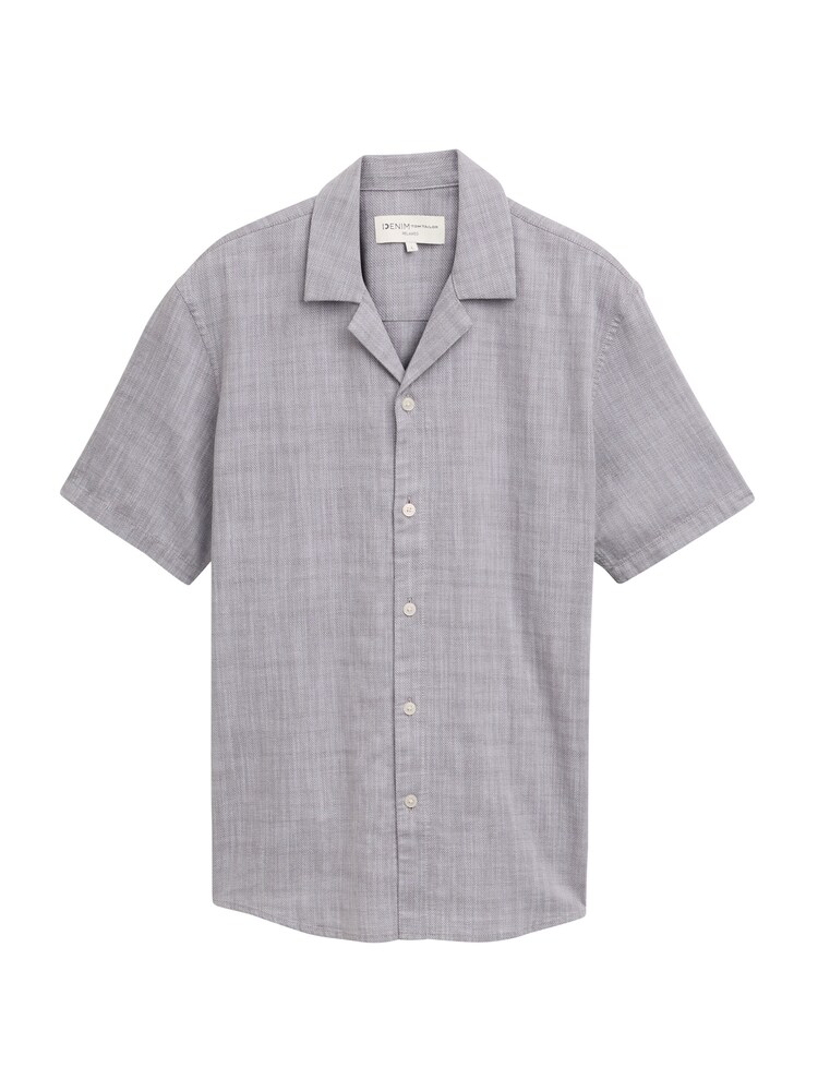 TOM TAILOR DENIM Hemd Herren Größe M graumeliert