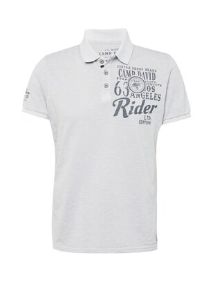 camp david Shirt ‘Road Rebel’ Pastelblauw / Antraciet