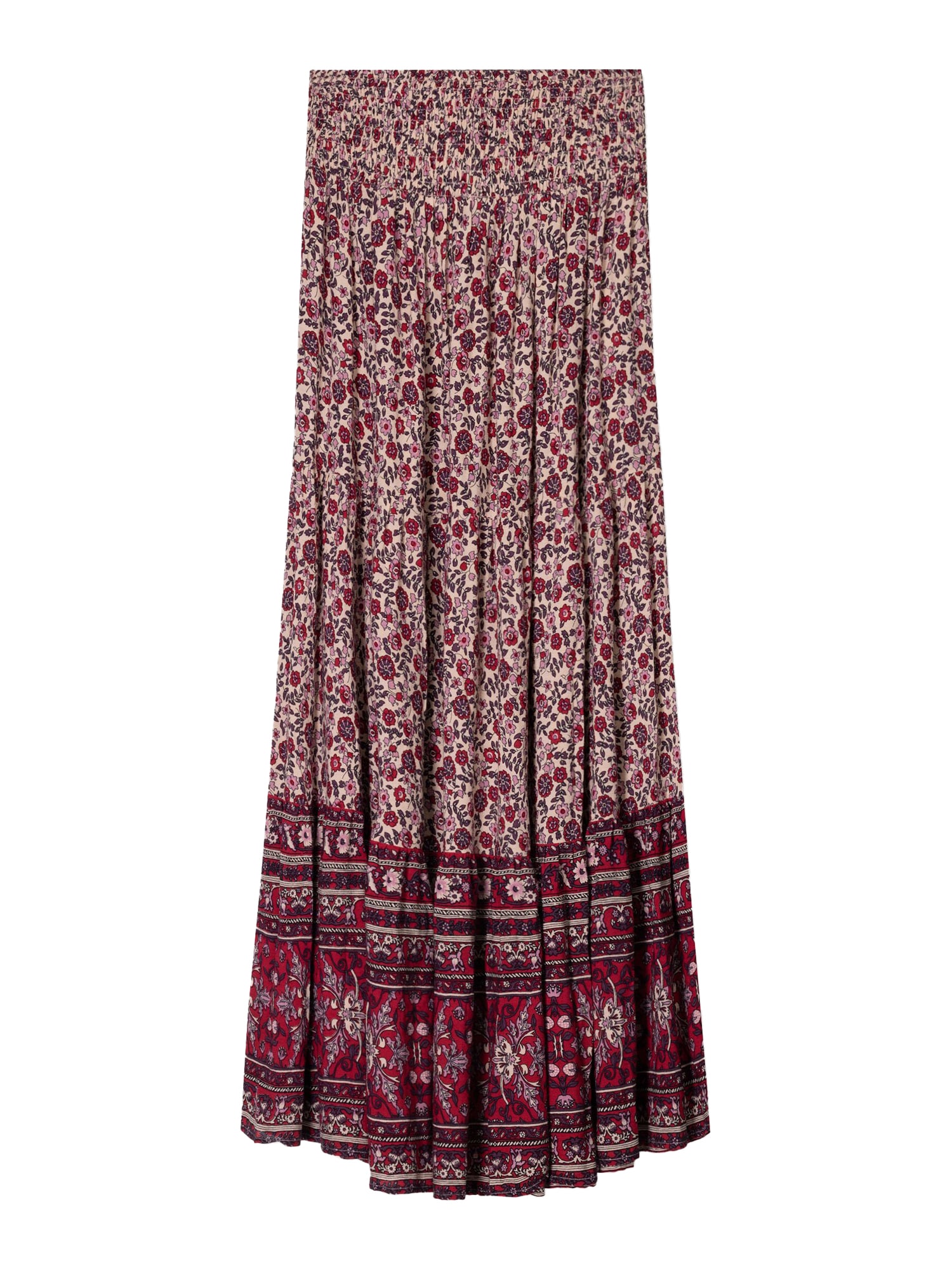 Bershka Fustă  roz / roz pastel / roşu închis
