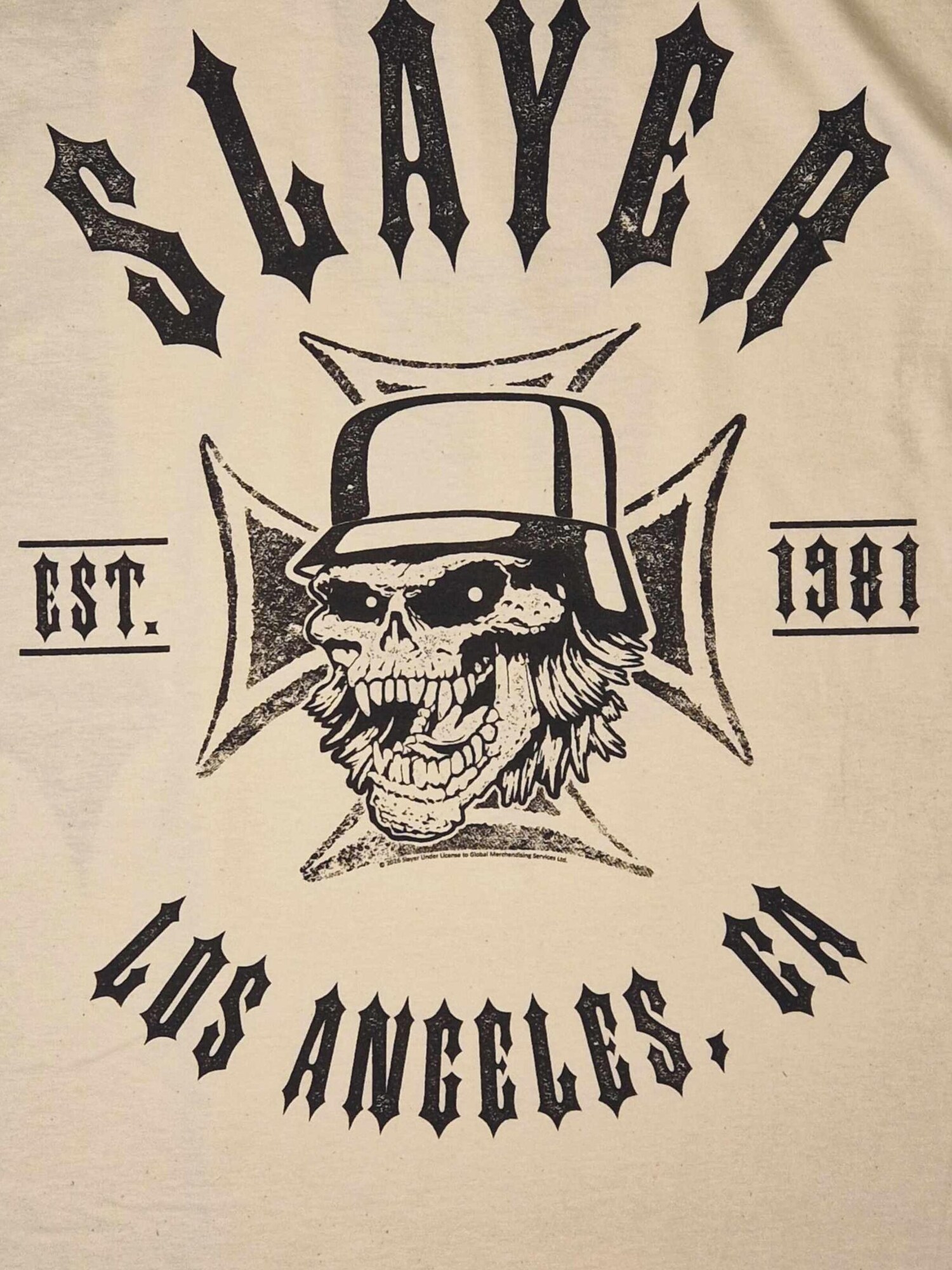 Slayer Camiseta 'Slayer EST.1981 T-Shirt' blanco natural – imagen 3
