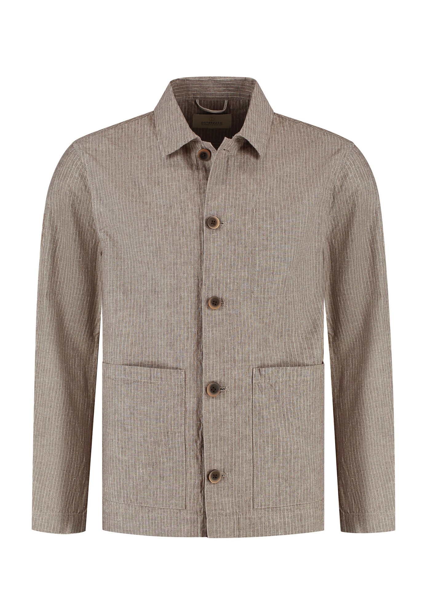 Dstrezzed Chaqueta de entretiempo 'Nix Pinstripe' beige / marrón claro