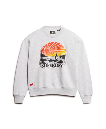 Superdry Sweatshirt ‘Travel Souvenir’ Geel / Grijs / Oranje