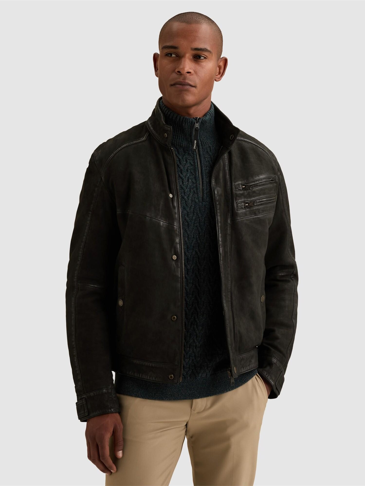 Övergångsjacka 'Chainracer leather jacket'