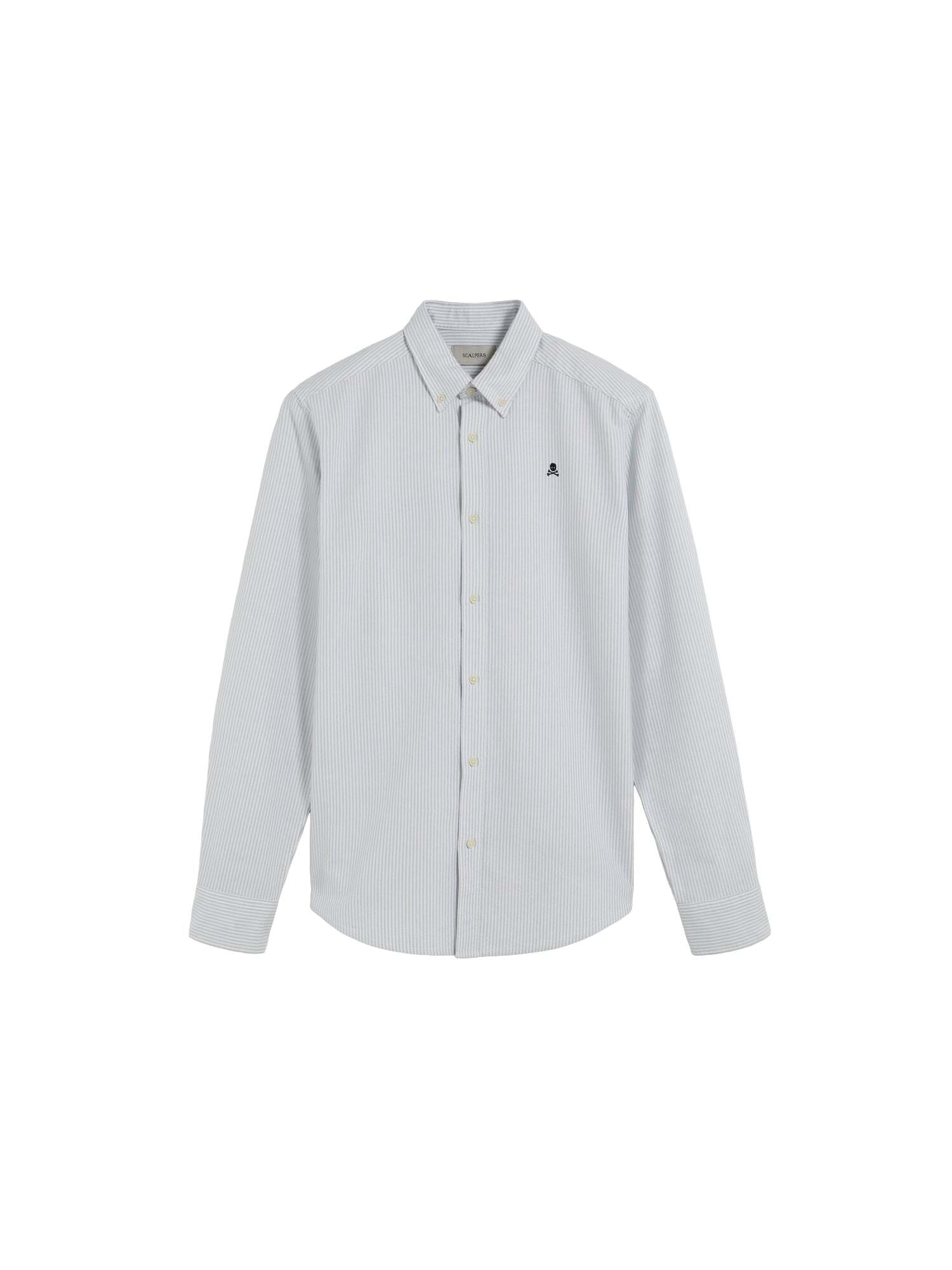Scalpers Cămașă New Oxford  kaki / alb