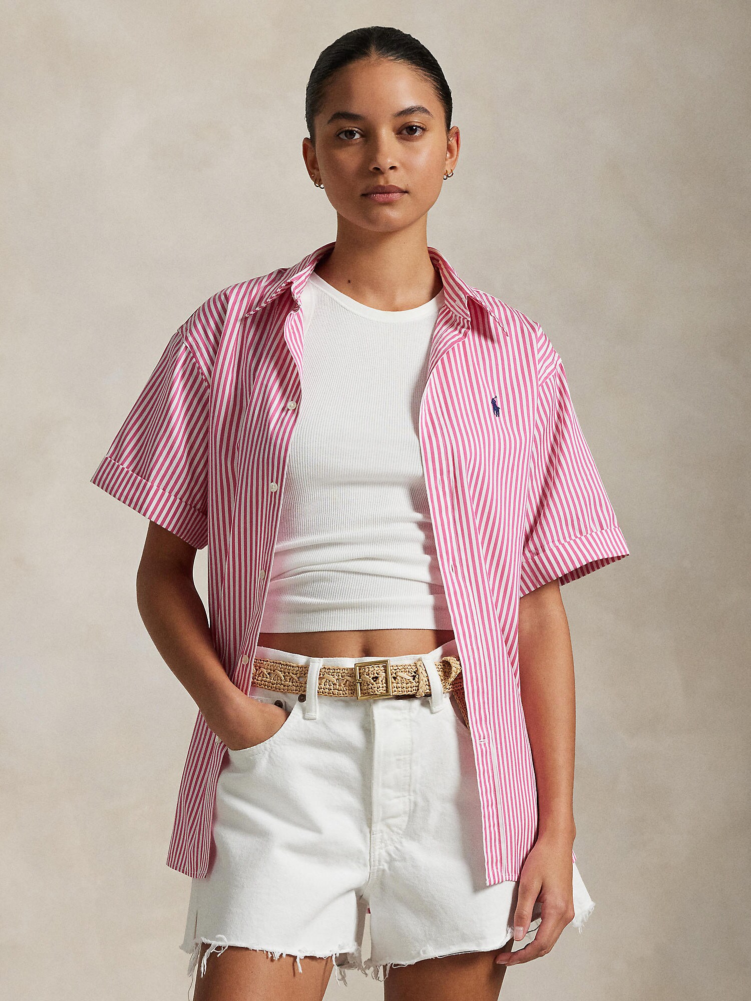 Polo Ralph Lauren Blúz  rózsaszín / piszkosfehér termék 2. képe