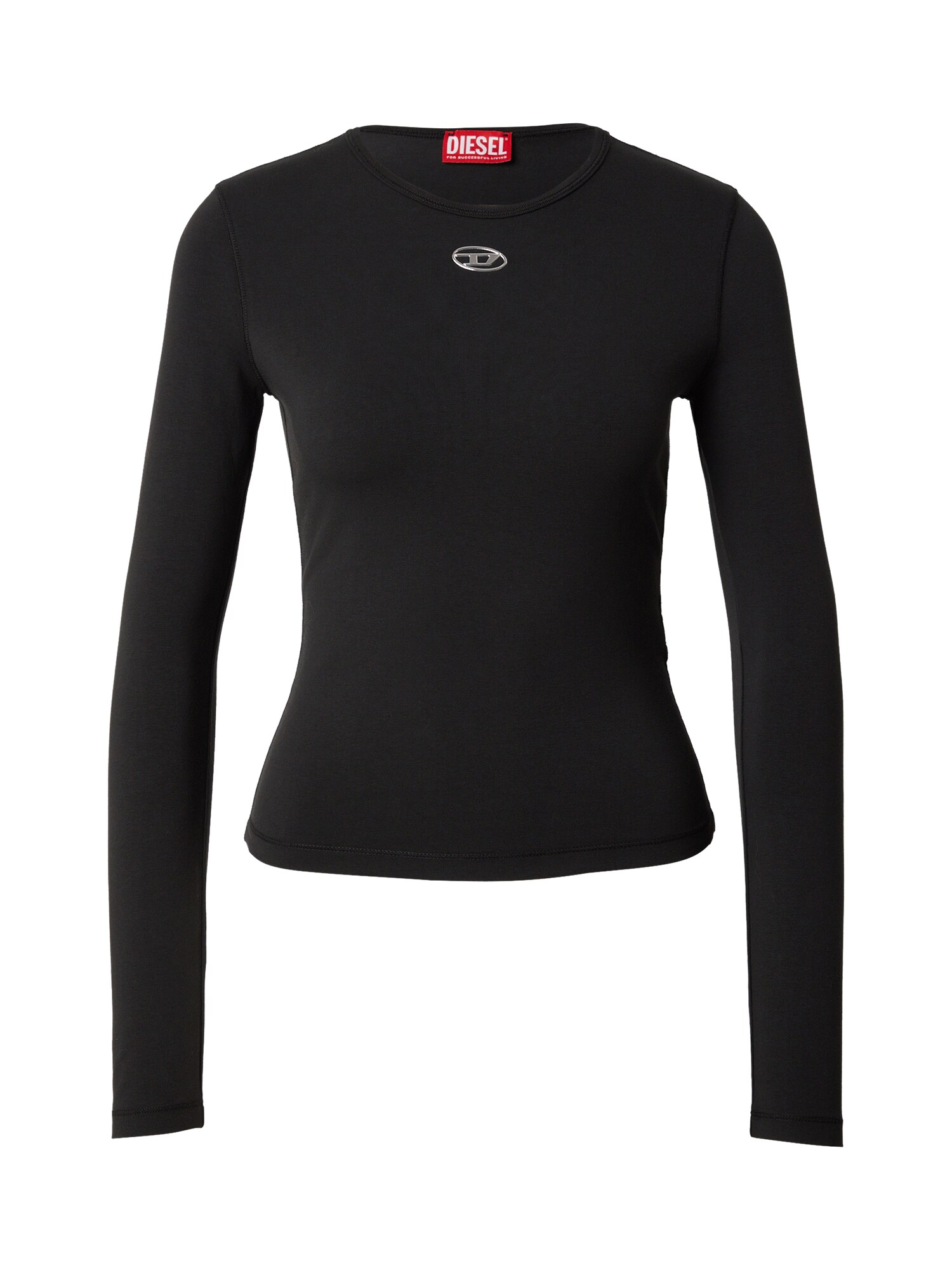 DIESEL Tricou T-UNCUTIESLONG-LS-OD  negru