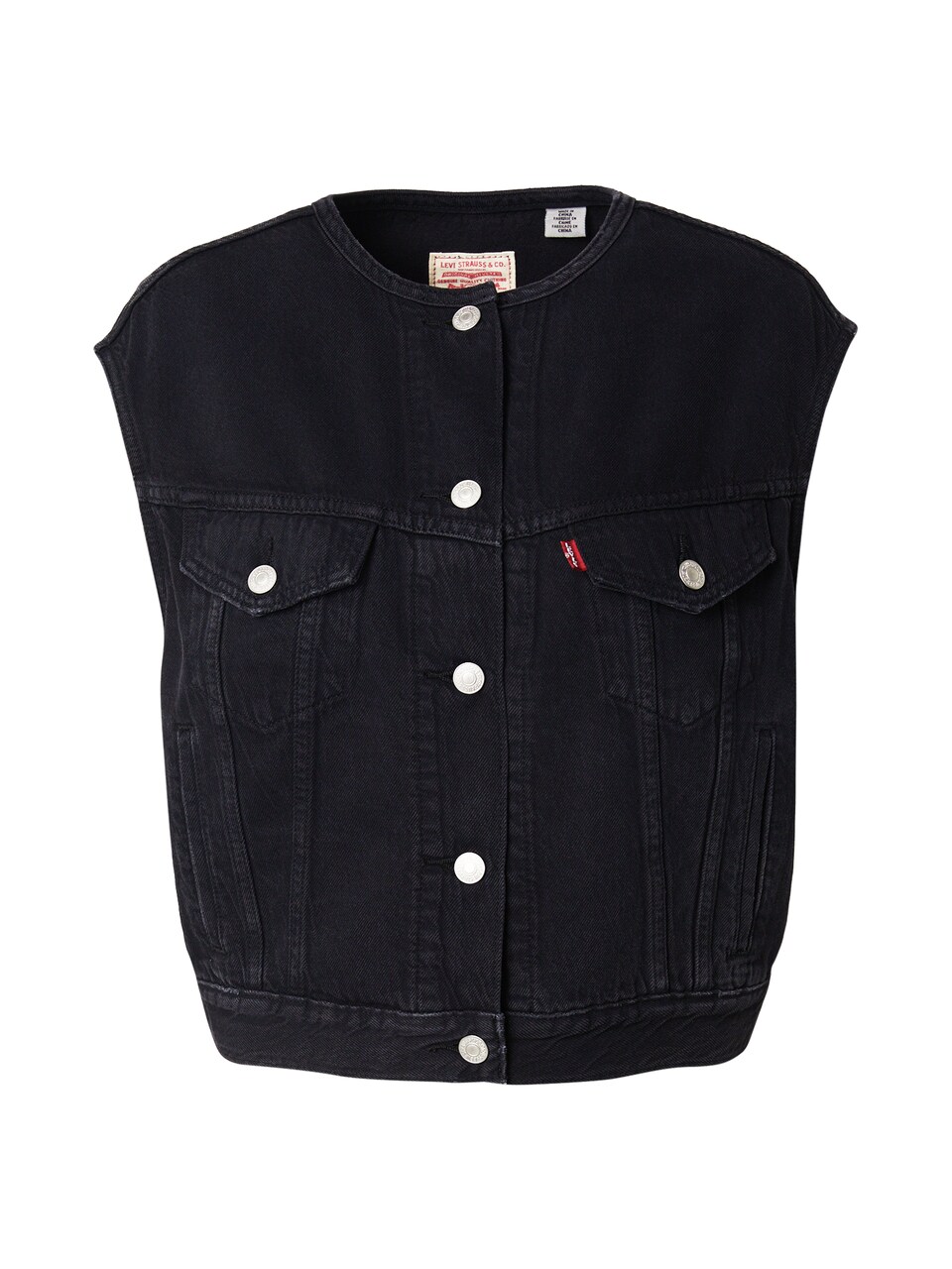 Väst 'Collarless Shrunken '90s Trucker Vest'