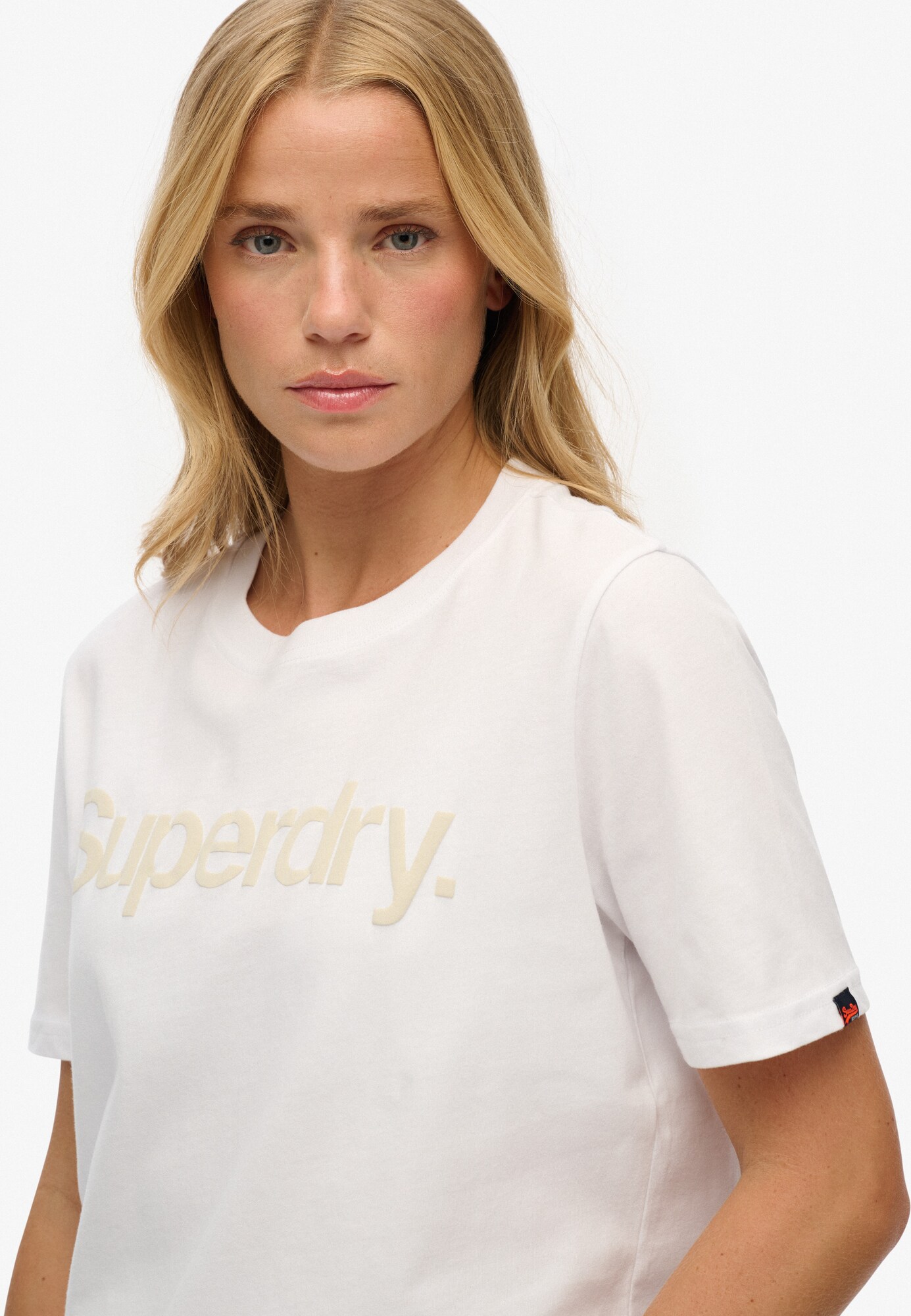 Superdry & Co Tričko svetlobéžová / biela (obrázok 4)