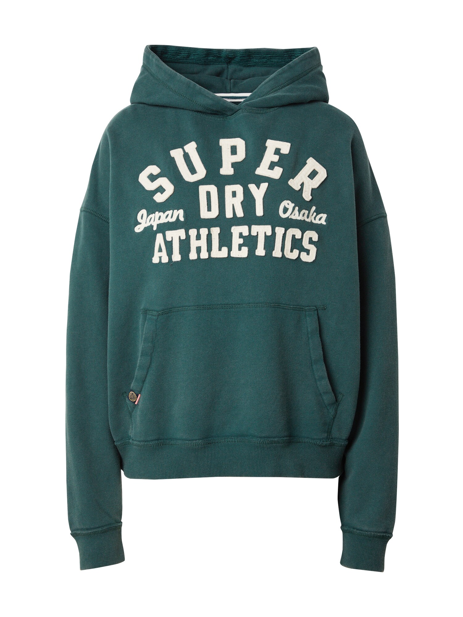 Superdry Mikina  smaragdová / biela