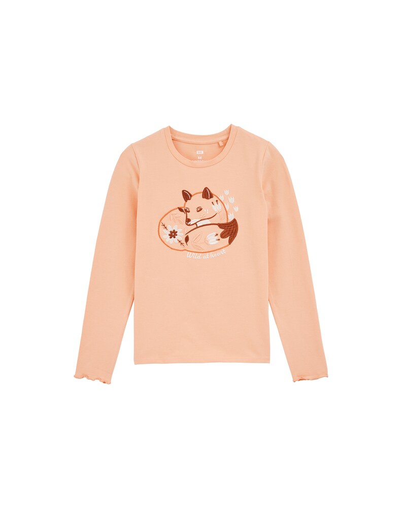 WE Fashion Shirt Mädchen Größe 134/140 braun / orange / koralle / weiß