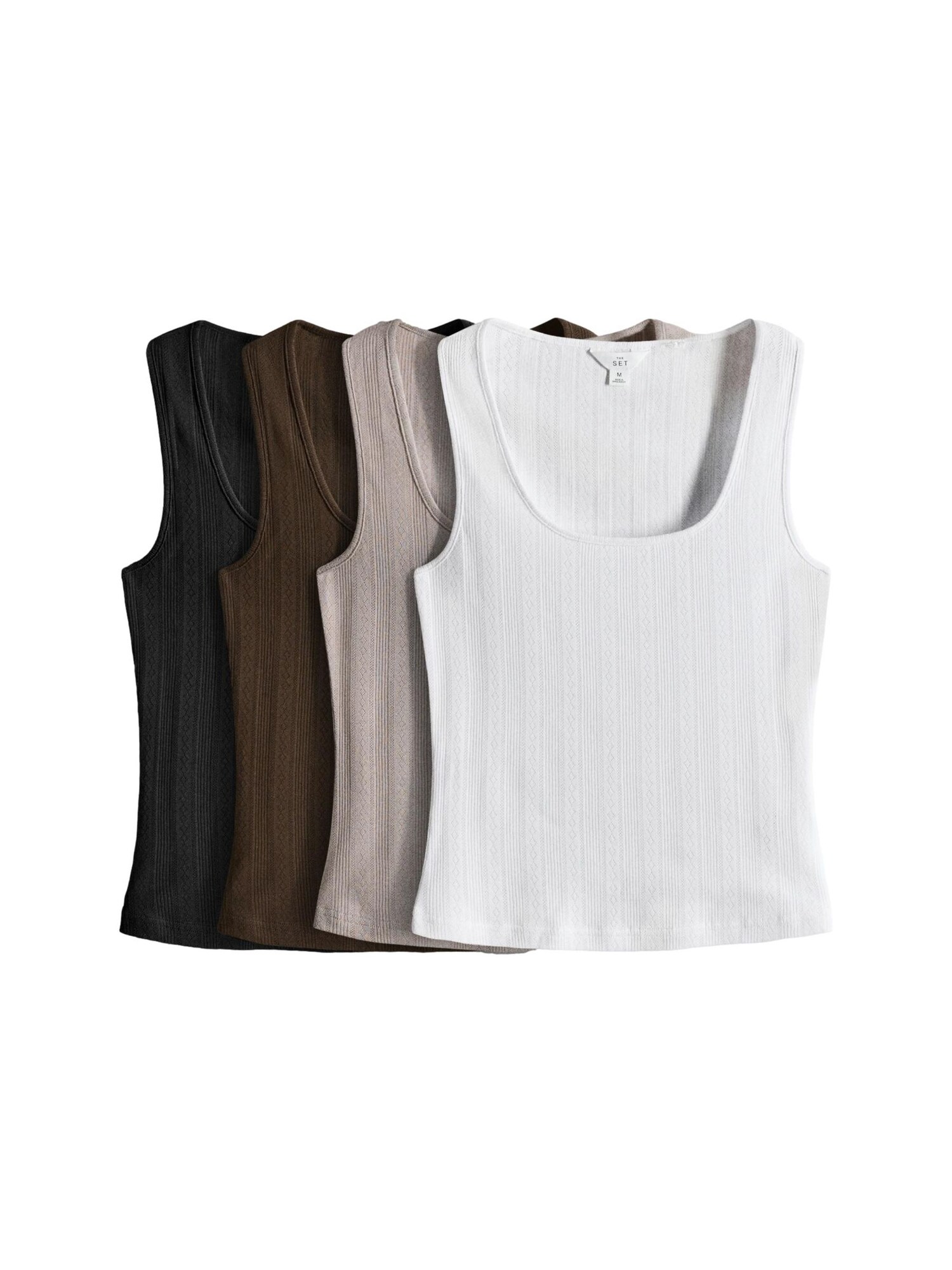 The Set Top  kit / rjava / črna / bela