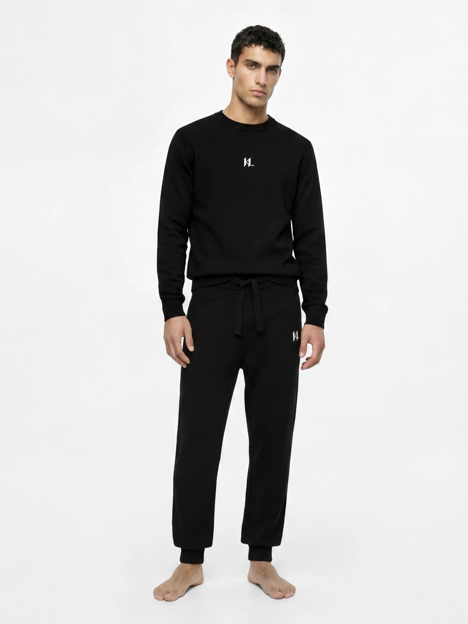 Karl Lagerfeld Pantalón  negro / blanco – imagen 12