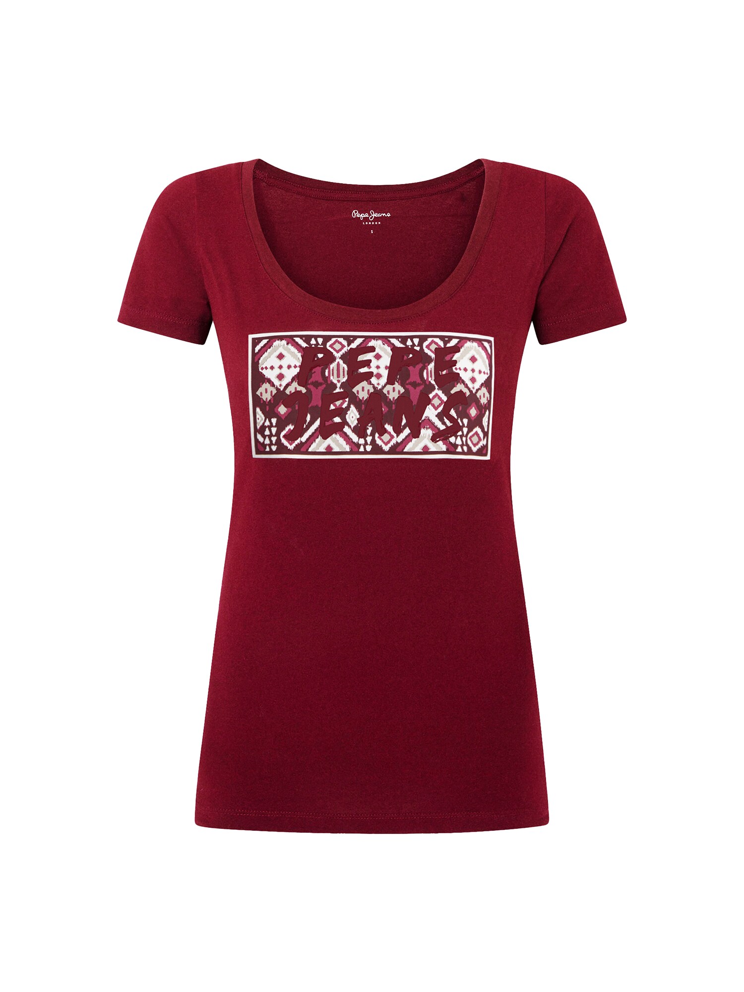 Pepe Jeans Tričko 'Brandi'  ružová / burgundská / biela