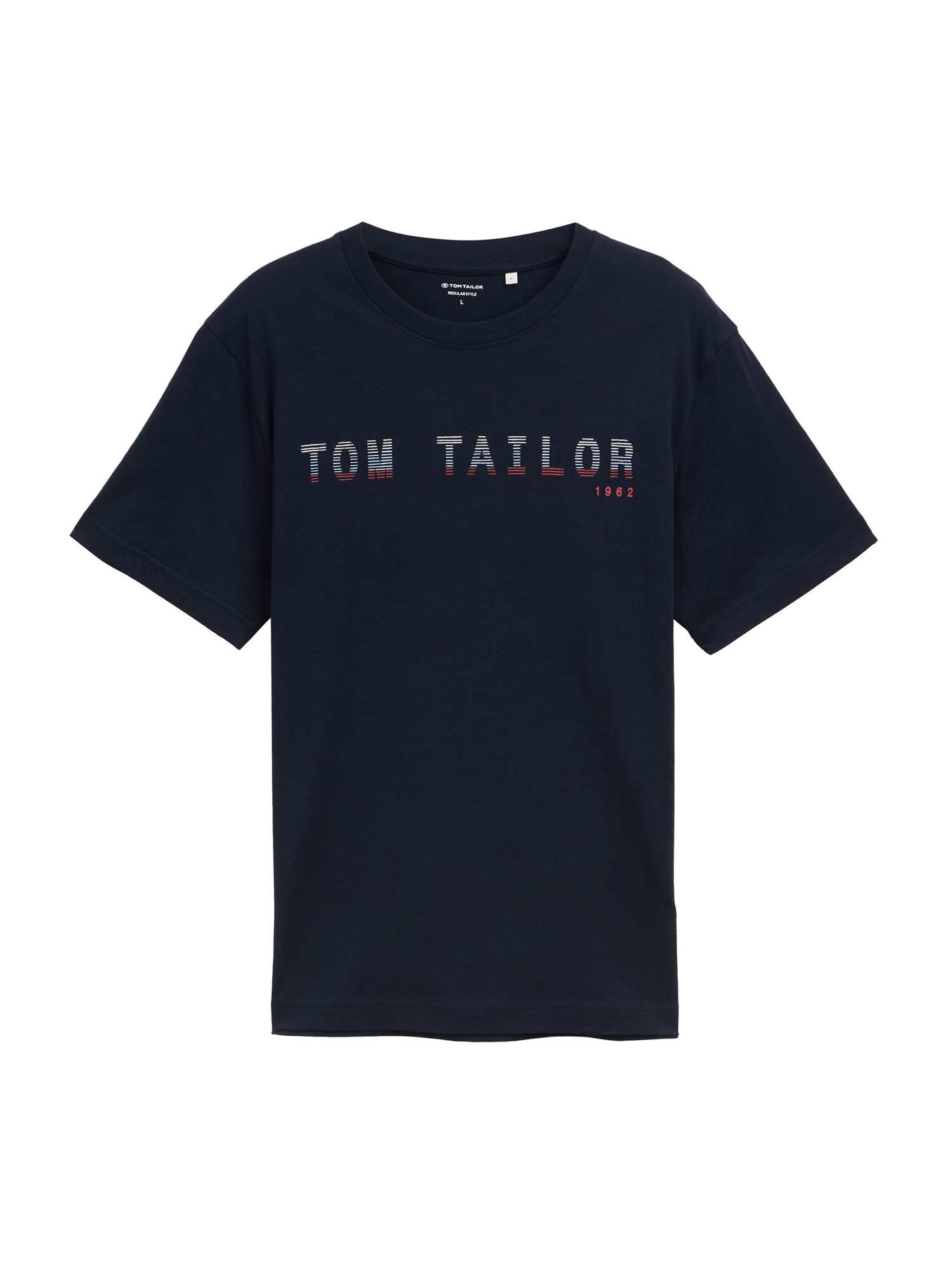 TOM TAILOR Tricou  albastru deschis / albastru închis / roșu / alb