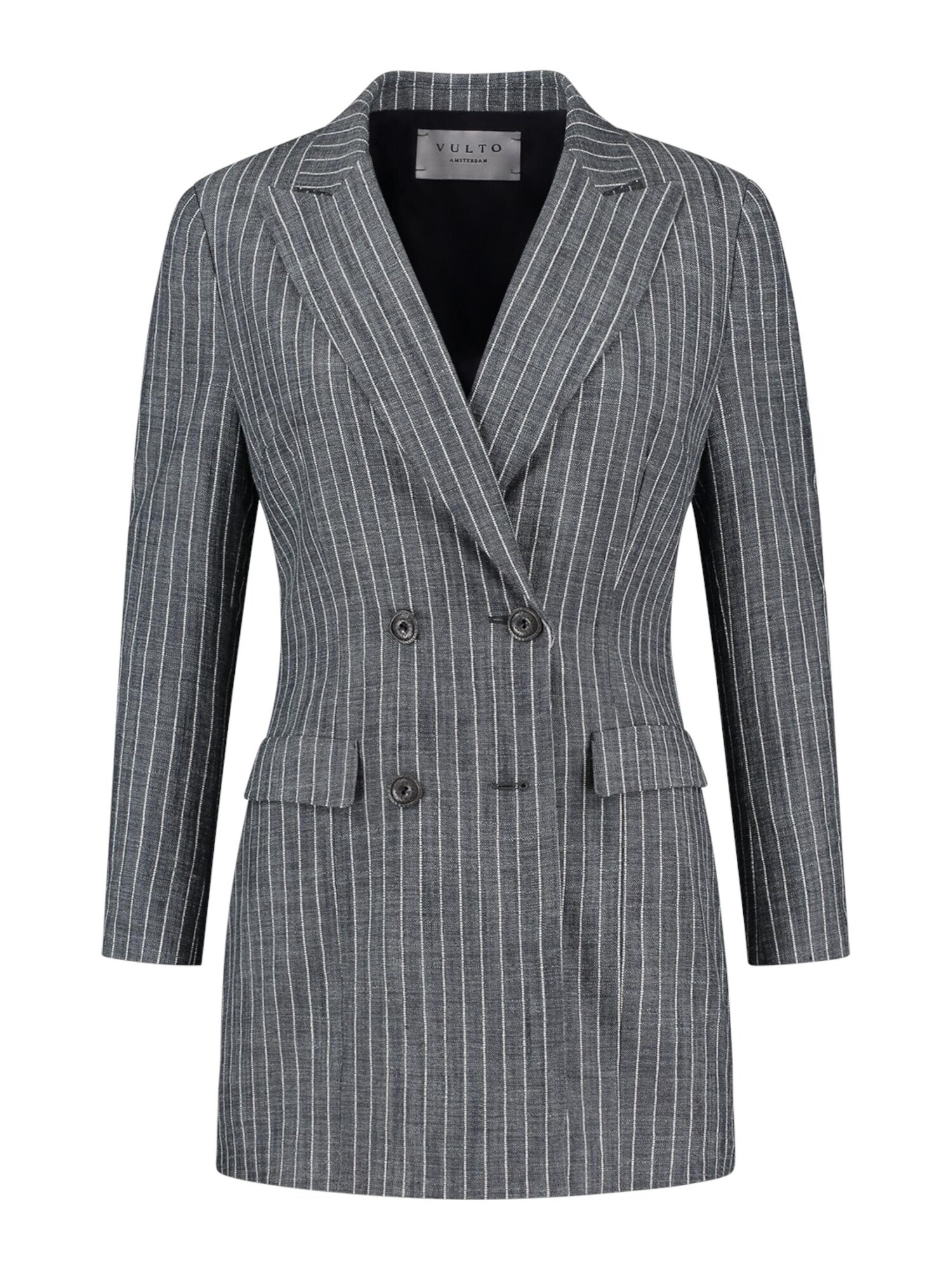 Vulto Blazer 'Pinstripe Double-Breasted Jacket'  blu