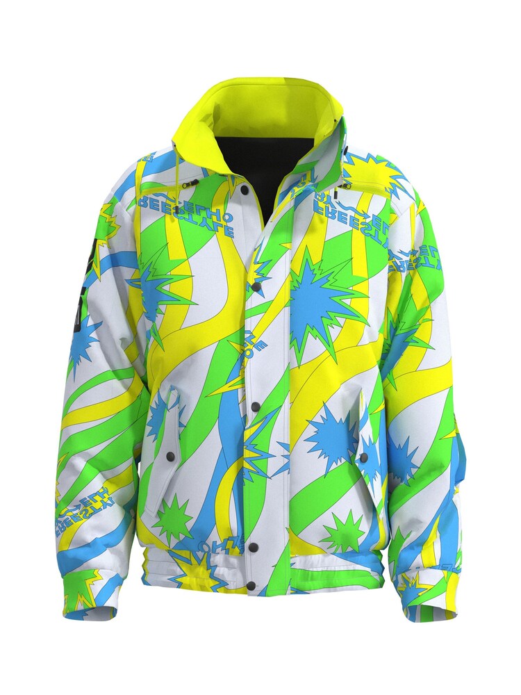 elho Outdoorjacke 'Savognin 89' Herren Größe L blau / gelb / grün / weiß