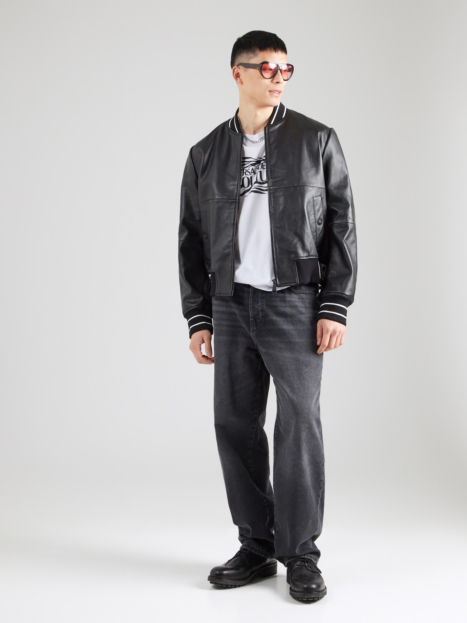 Versace Jeans Couture Tričko čierna / biela (obrázok 4)
