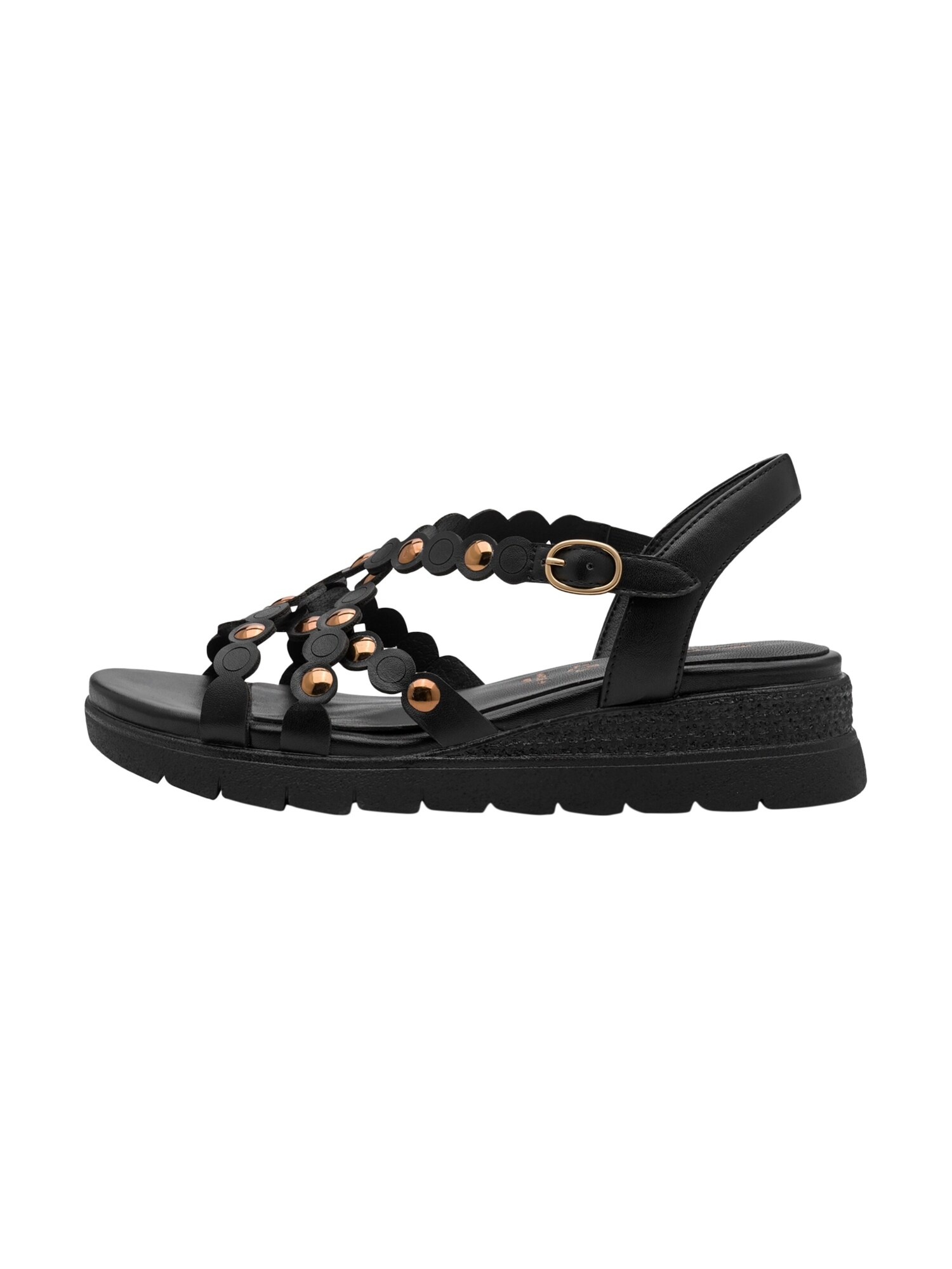 Tamaris Sandale Bequeme Ledersandalen Mit Keilabsatz