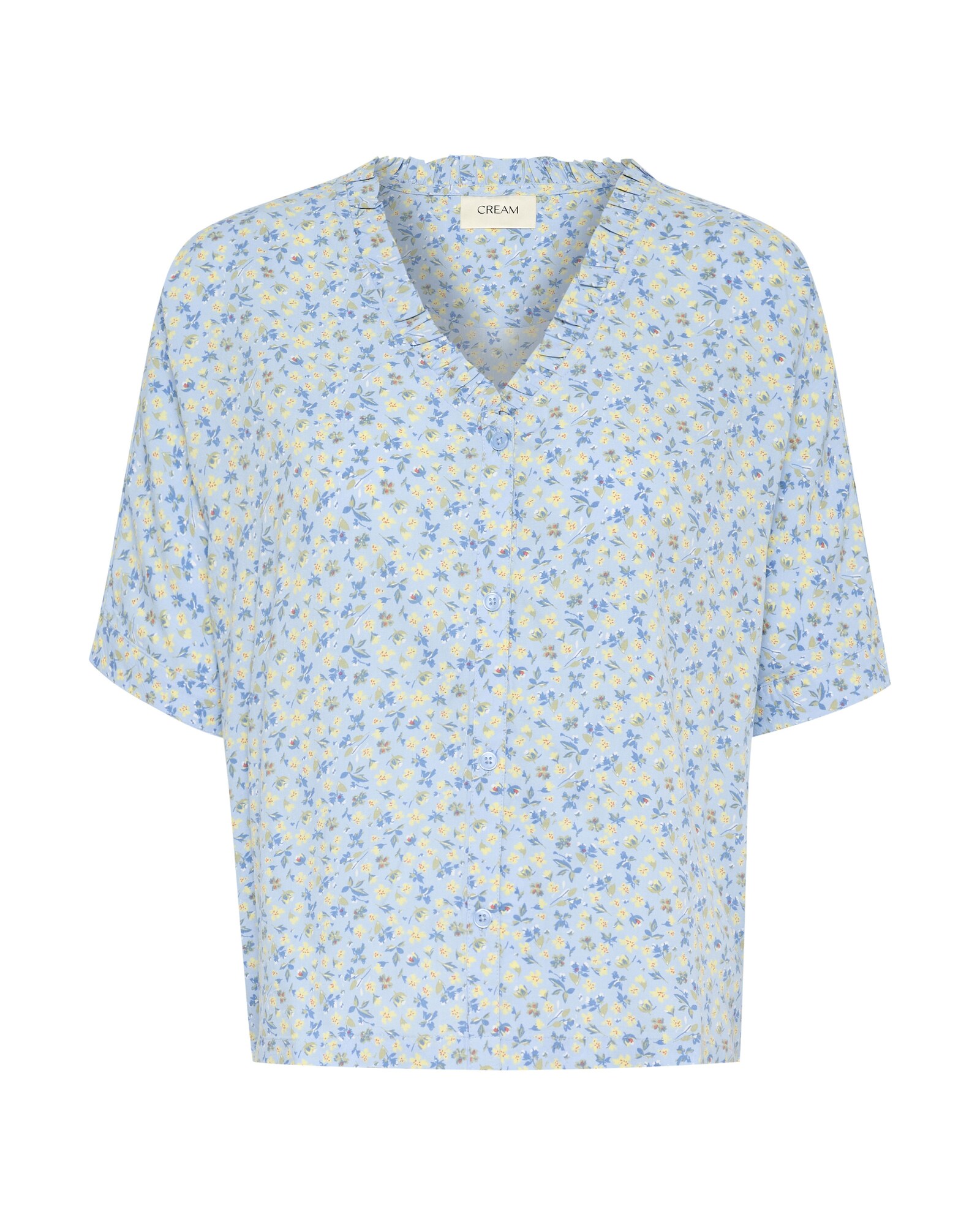 Cream Bluză Tiah  opal / azuriu / galben pastel / verde