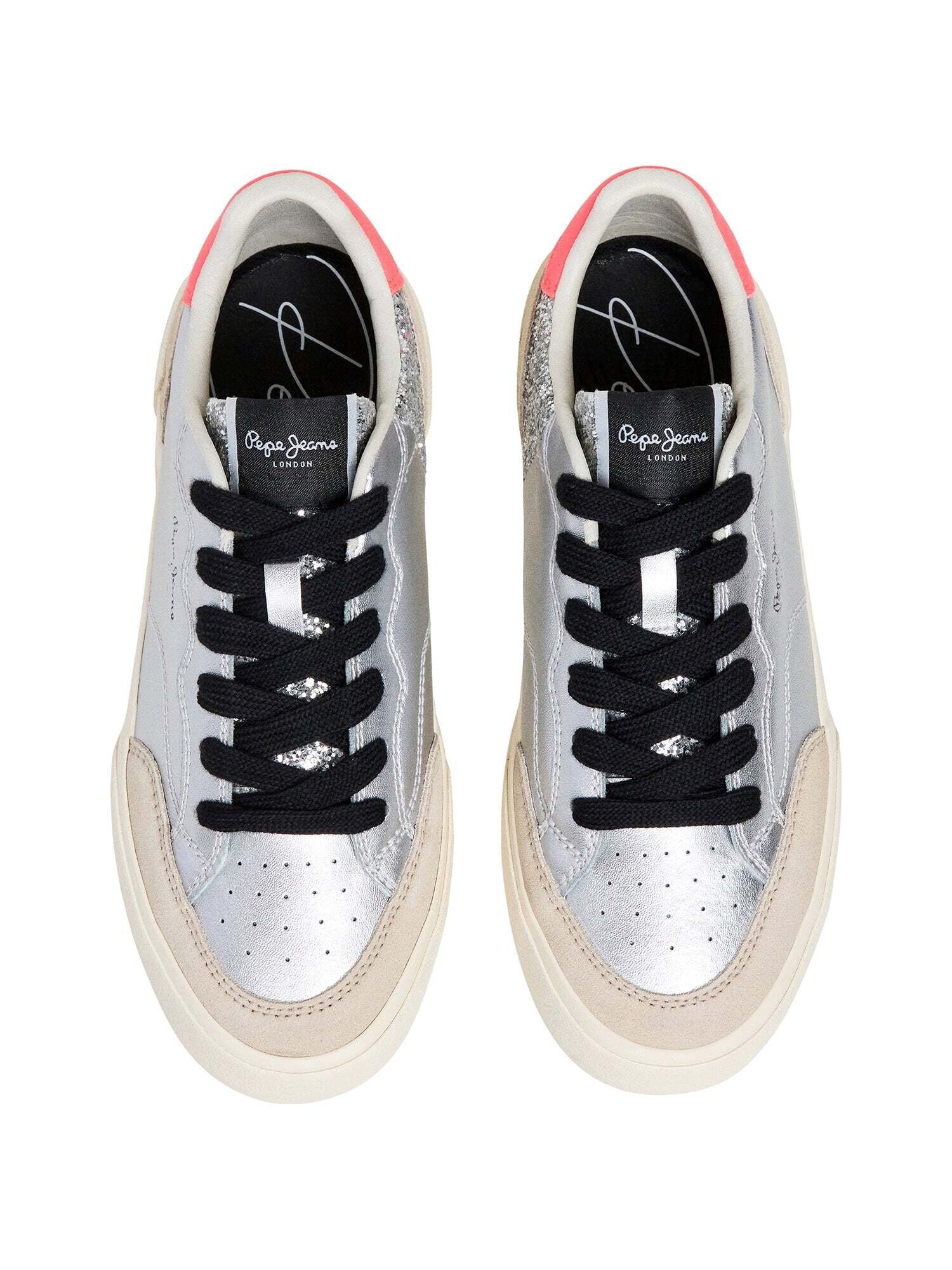 Pepe Jeans Zapatillas deportivas bajas 'MILAN' beige / gris plateado / rosa claro – imagen 2