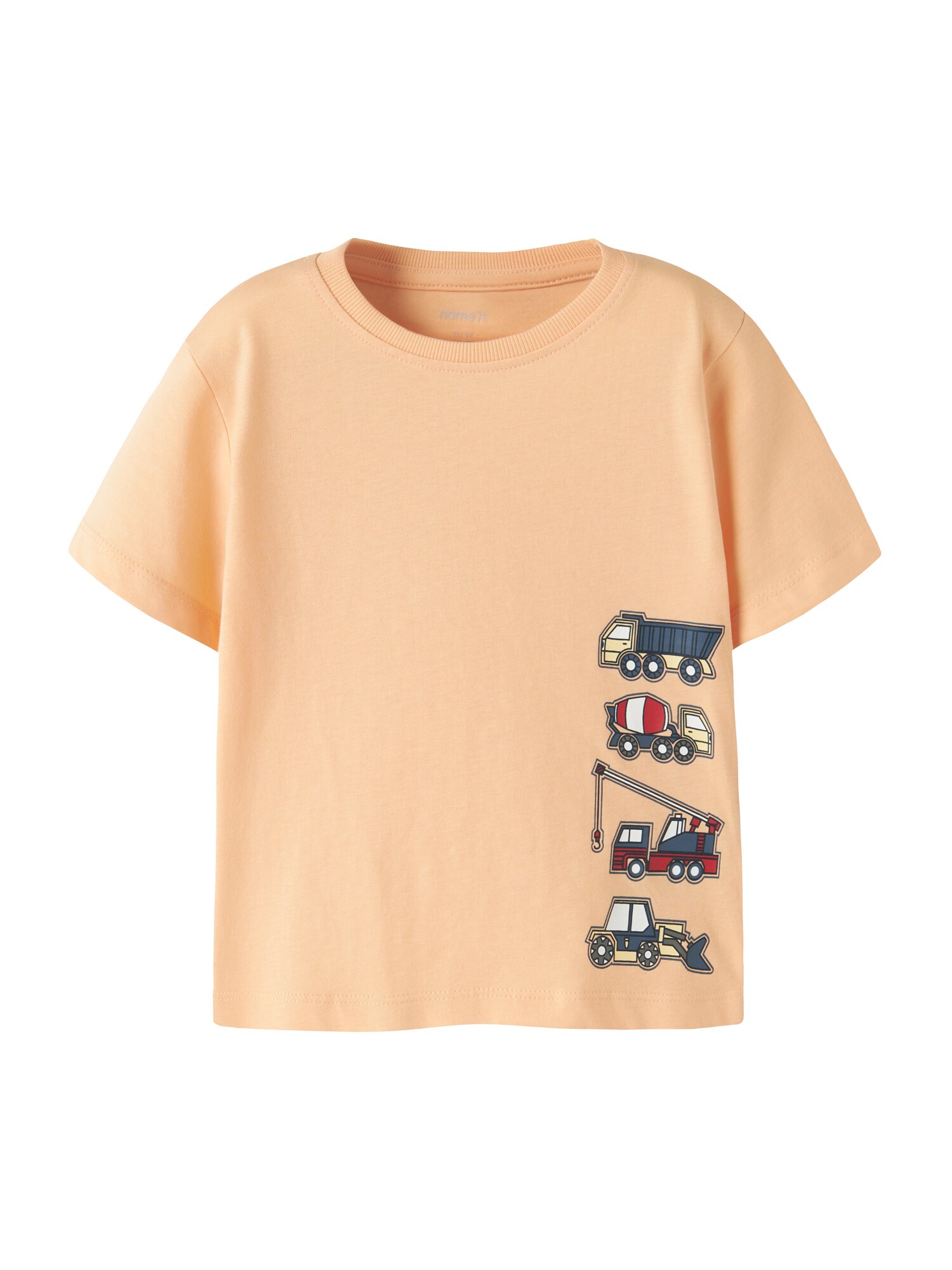 NAME IT Tricou 'NMMVAGNO'  bleumarin / galben pastel / portocaliu pastel / roșu
