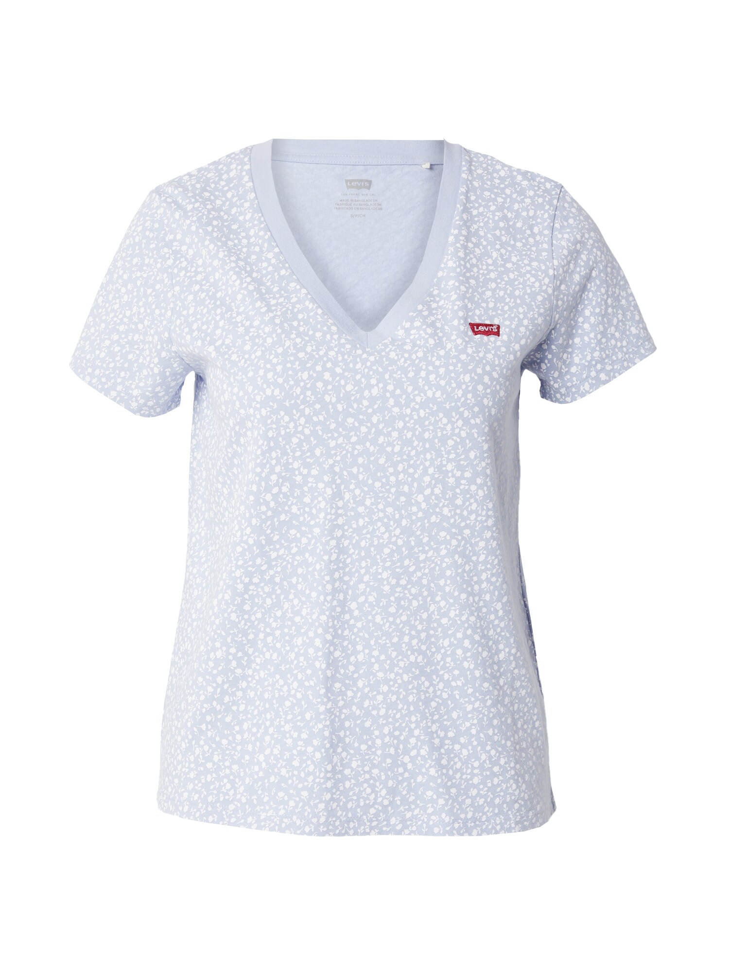 LEVIS ® Tricou PERFECT  albastru deschis / alb