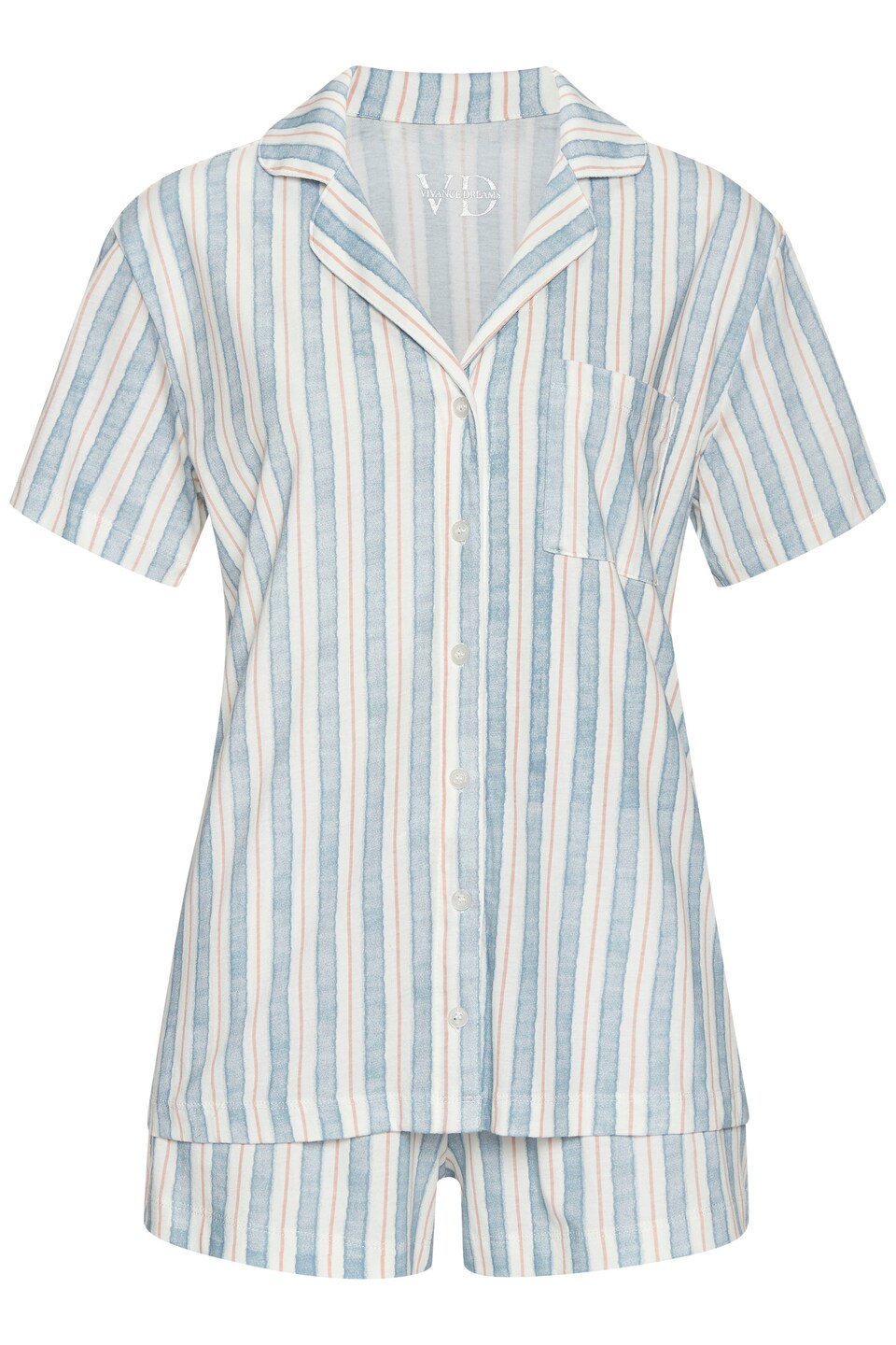 Pyjamas 'Dreams' himmelsblå / persika