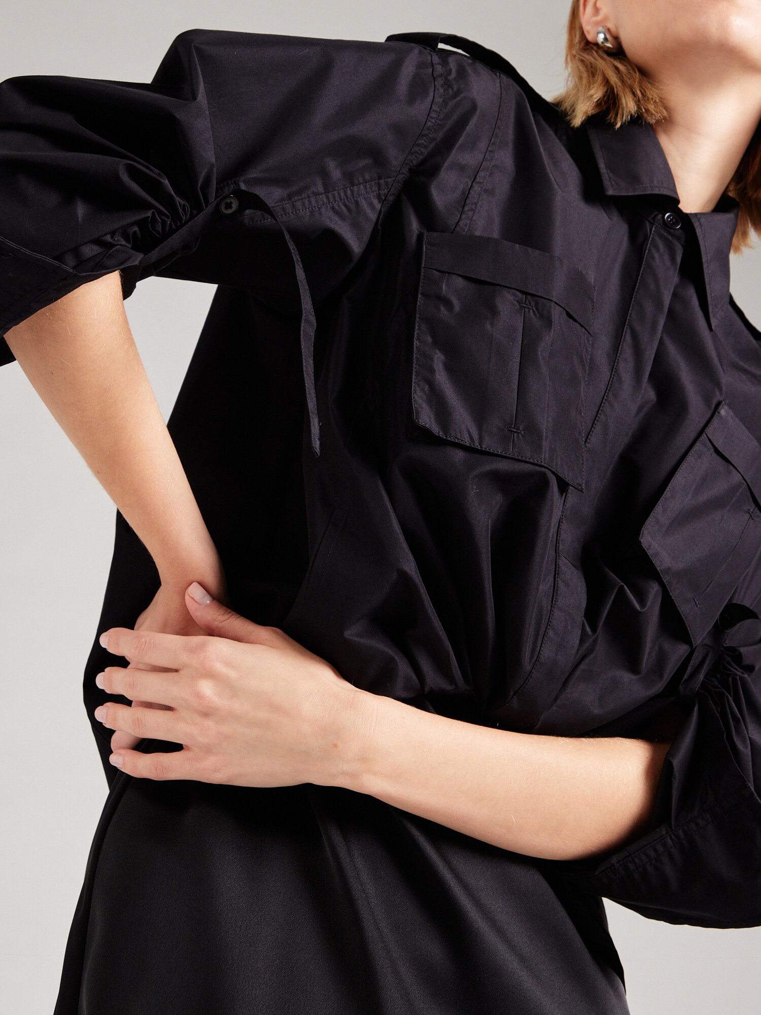 3.1 Phillip Lim Košeľové šaty čierna (obrázok 5)