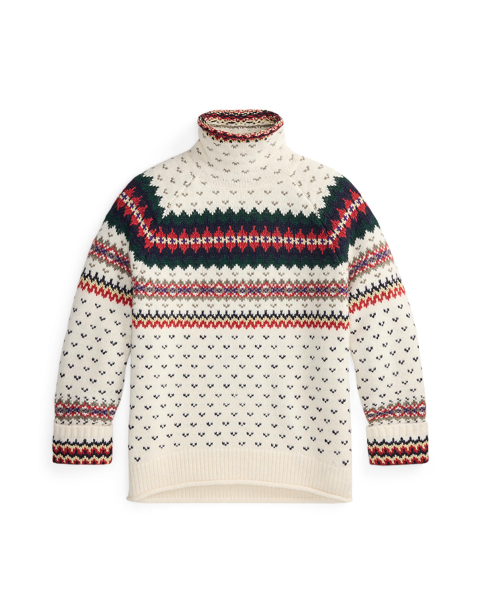 Polo Ralph Lauren Pulover bleumarin / verde închis / roșu / alb lână