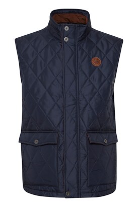 FQ1924 Bodywarmer ‘Ando’ Navy / Bruin