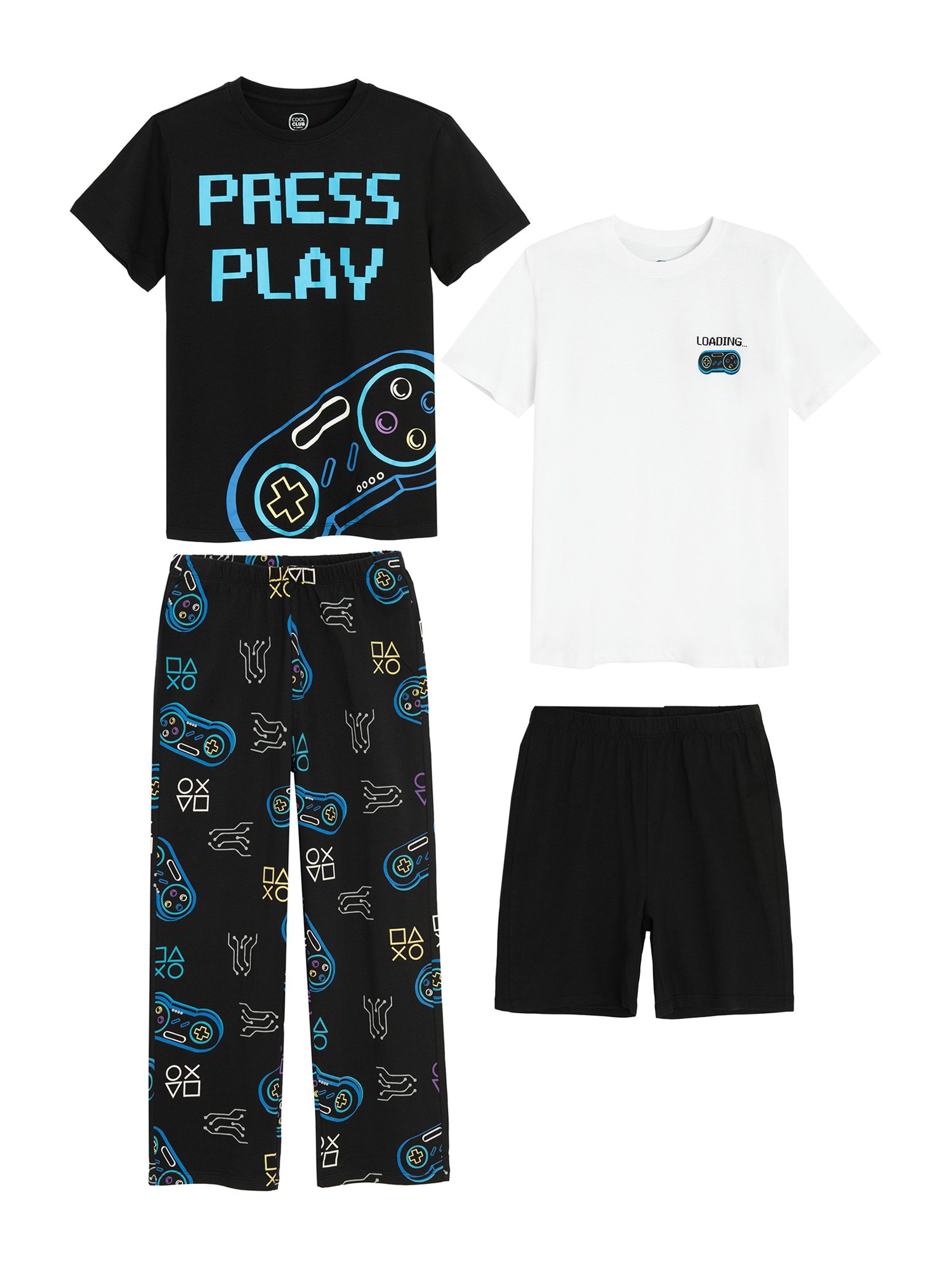 Cool Club Pijamale  mai multe culori / negru / alb