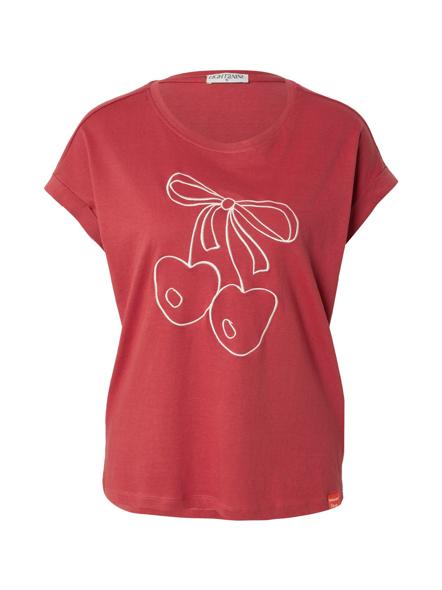 Eight2Nine Tricou  roșu deschis / alb