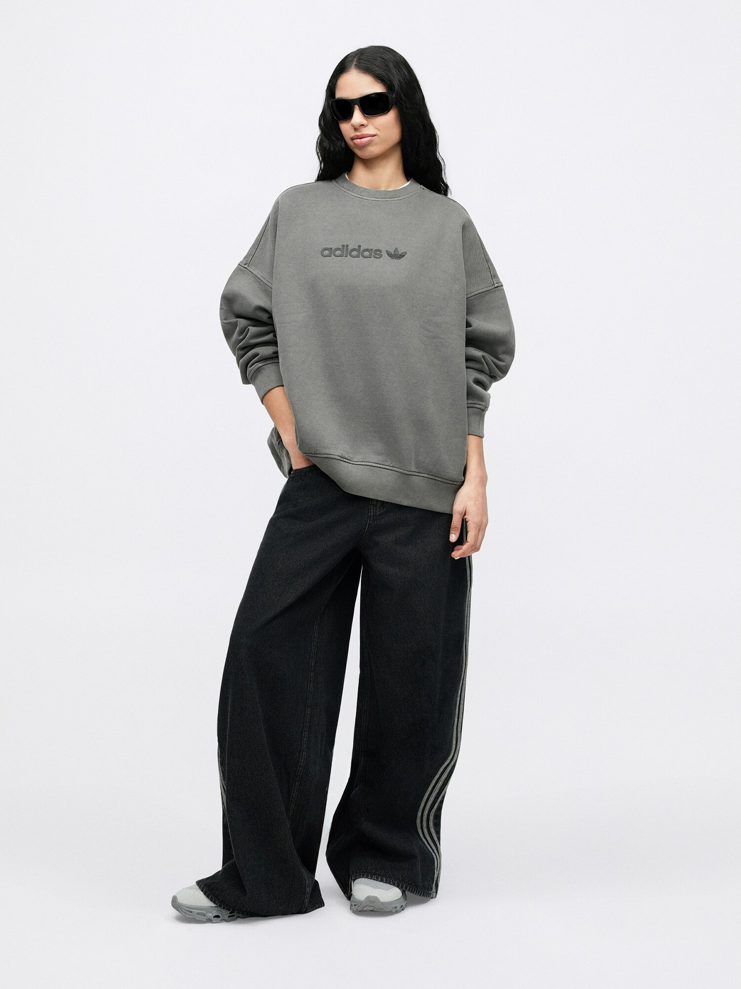 ADIDAS ORIGINALS Sudadera 'ESSENTIALS '  negro / negro moteado – imagen 4