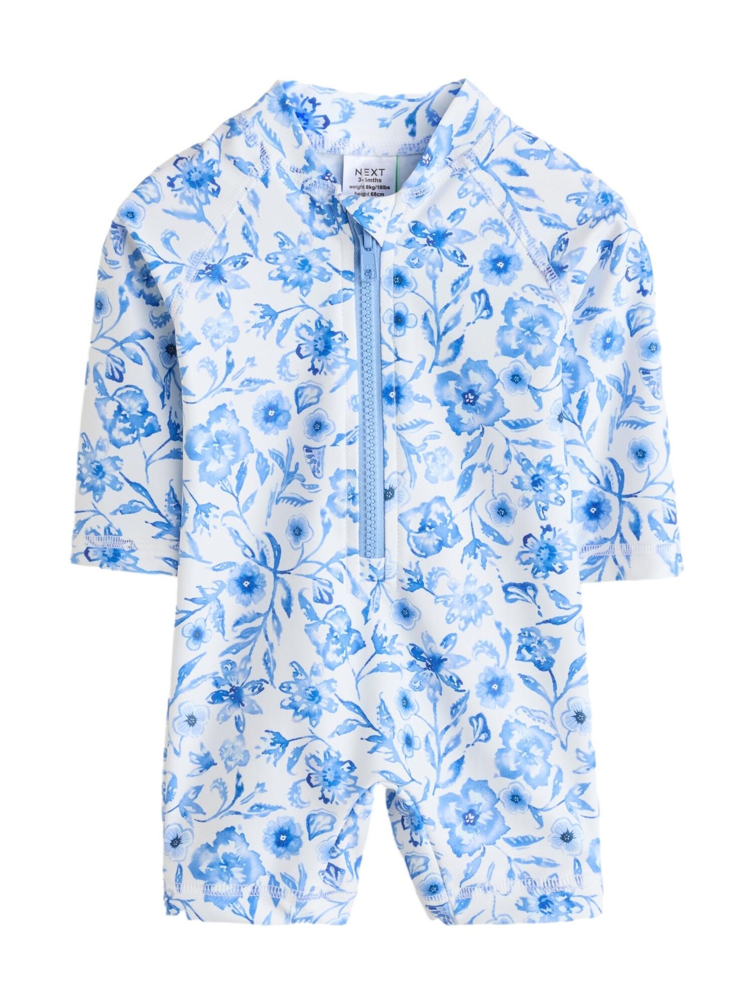Next Costum de baie întreg  albastru / albastru deschis / alb