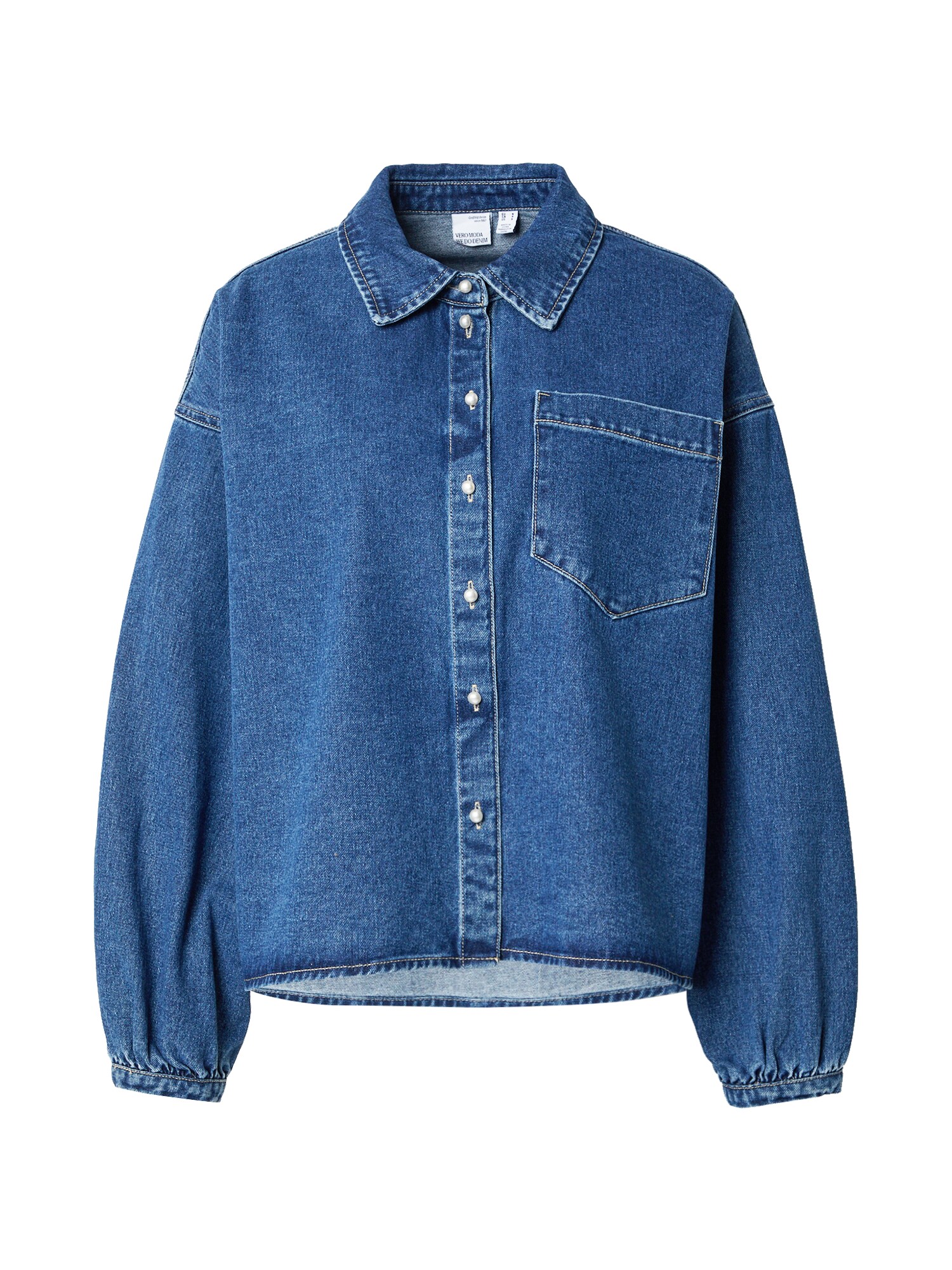 VERO MODA Blúzka 'VMElora' modrá denim