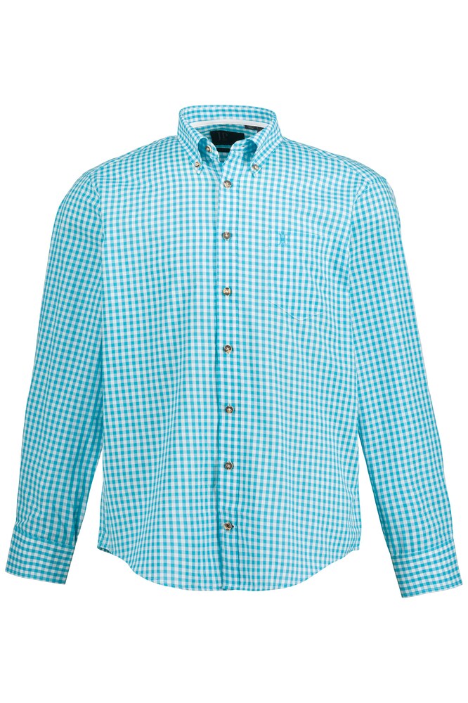 JP1880 Hemd Herren Größe 45/46 neonblau / weiß