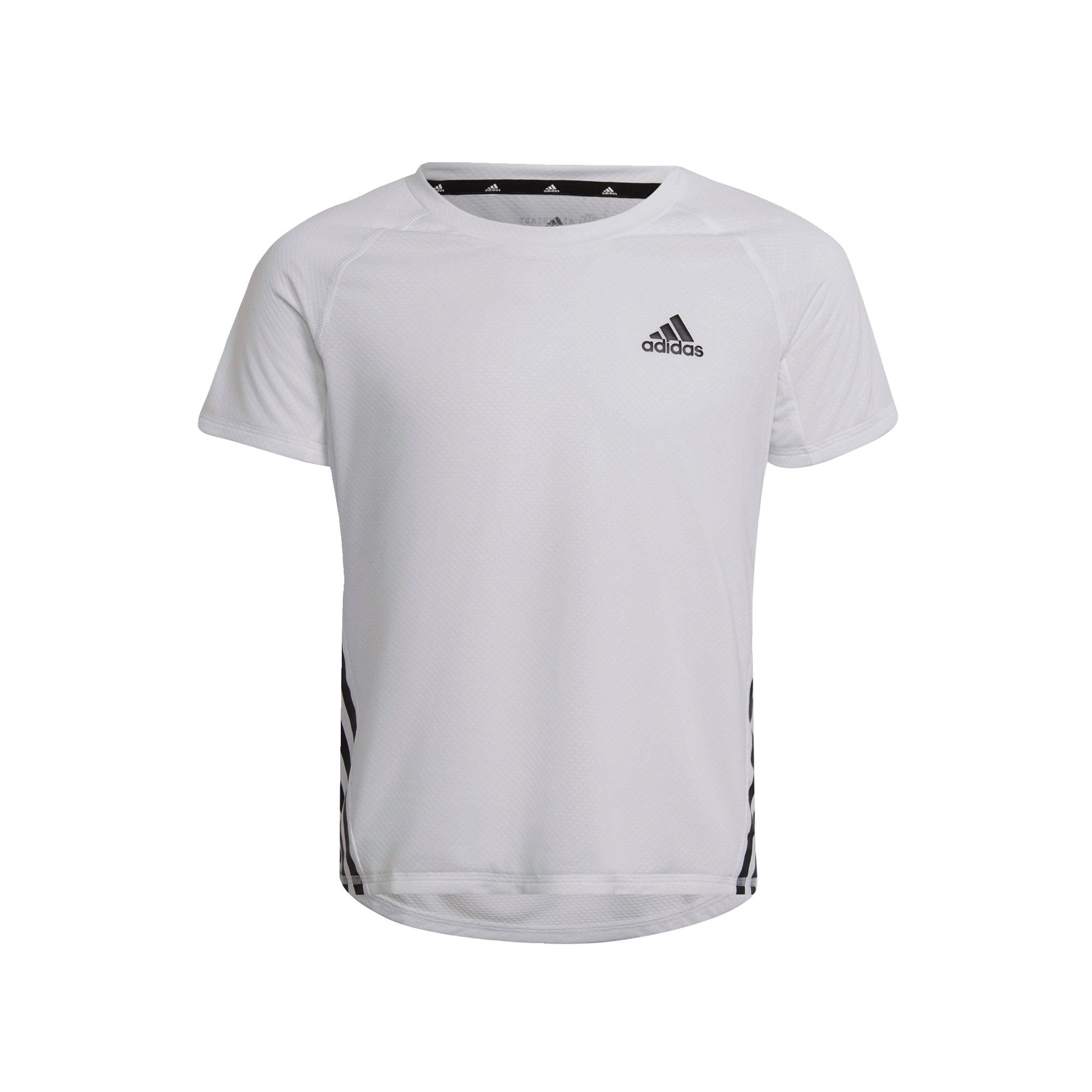 ADIDAS SPORTSWEAR Sportiniai marškinėliai 'Aeroready 3-Stripes' juoda / balkšva