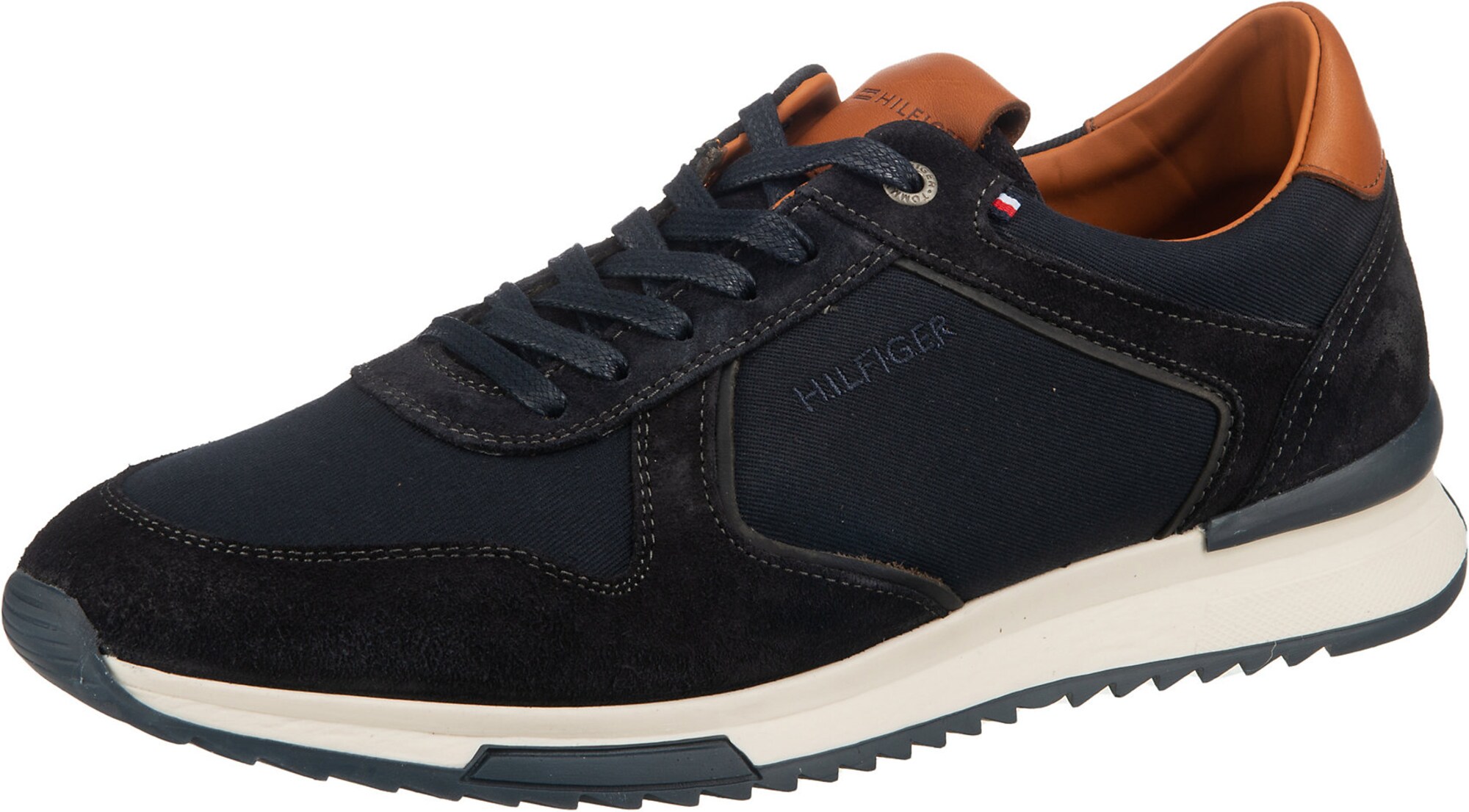 TOMMY HILFIGER Sportbačiai be auliuko 'RUNNER CRAFT'  ruda / tamsiai mėlyna