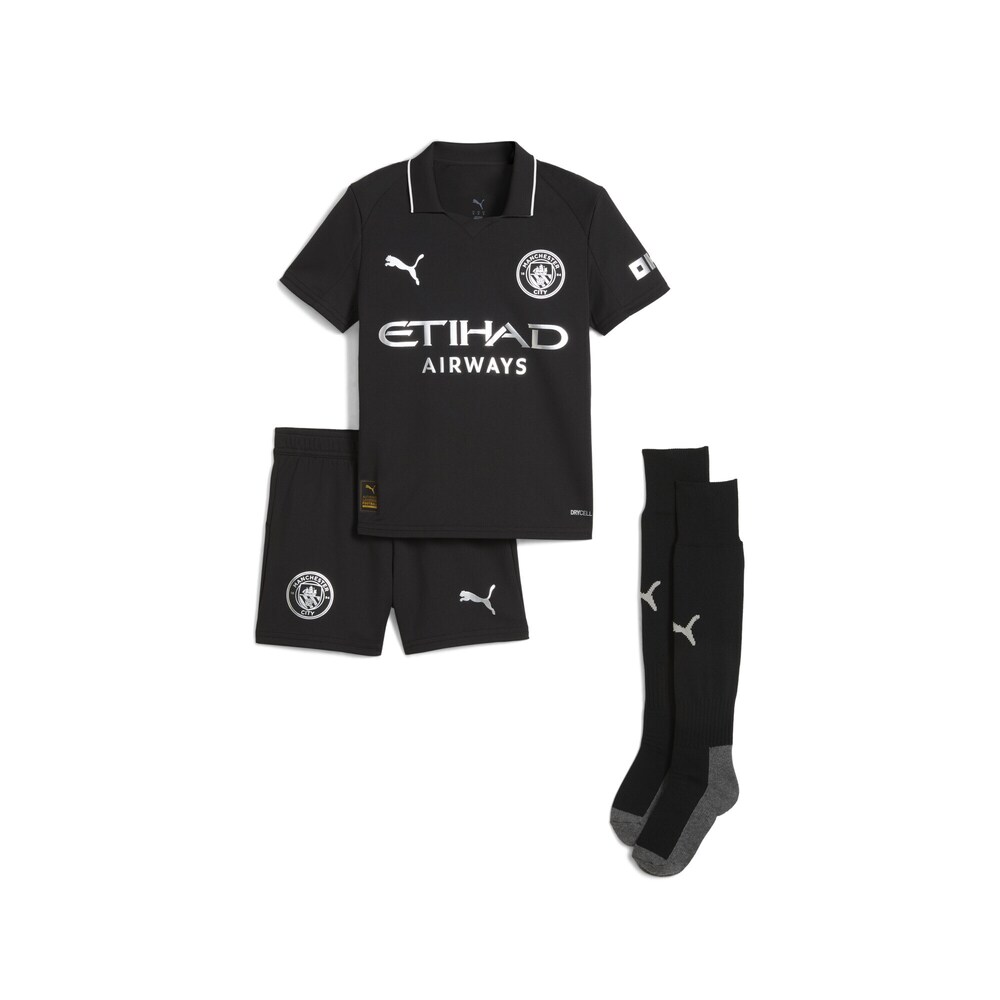 PUMA Trainingsanzug Jungen Größe 110 schwarz / weiß