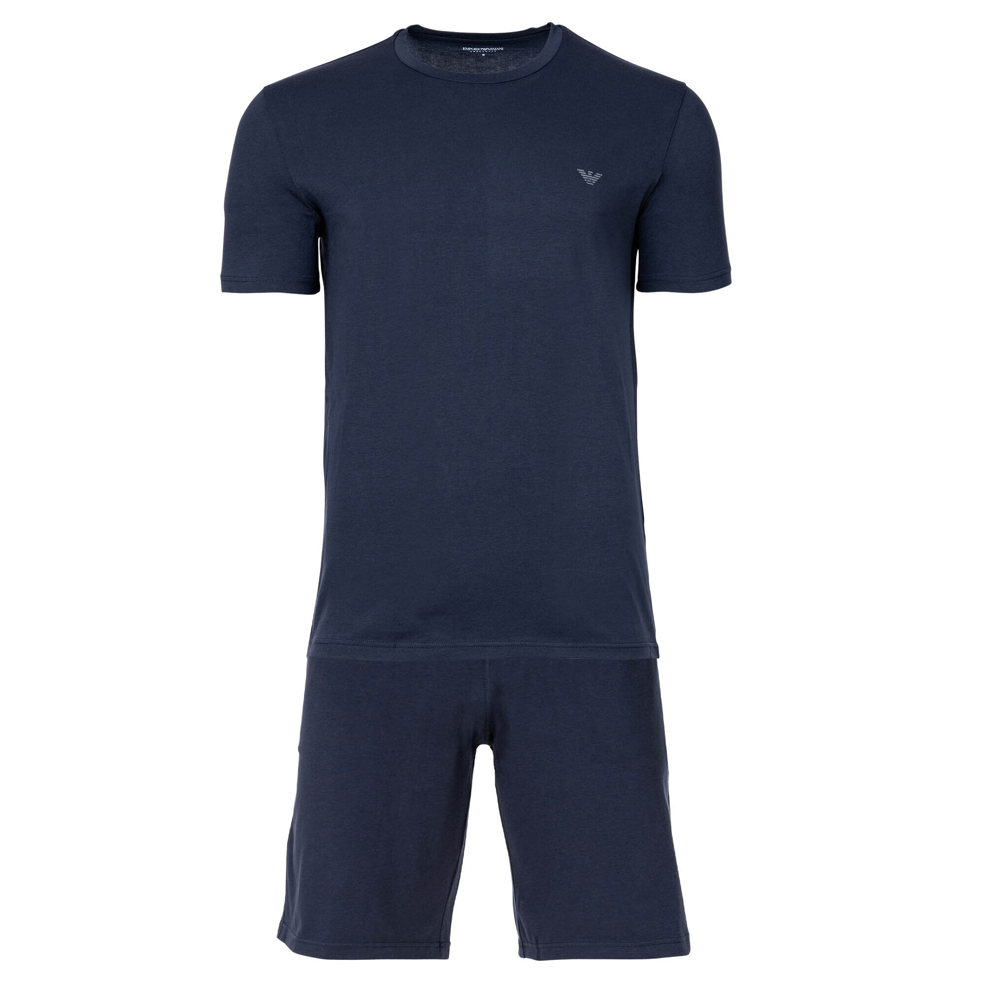 Emporio Armani Krátke pyžamo  námornícka modrá / sivá