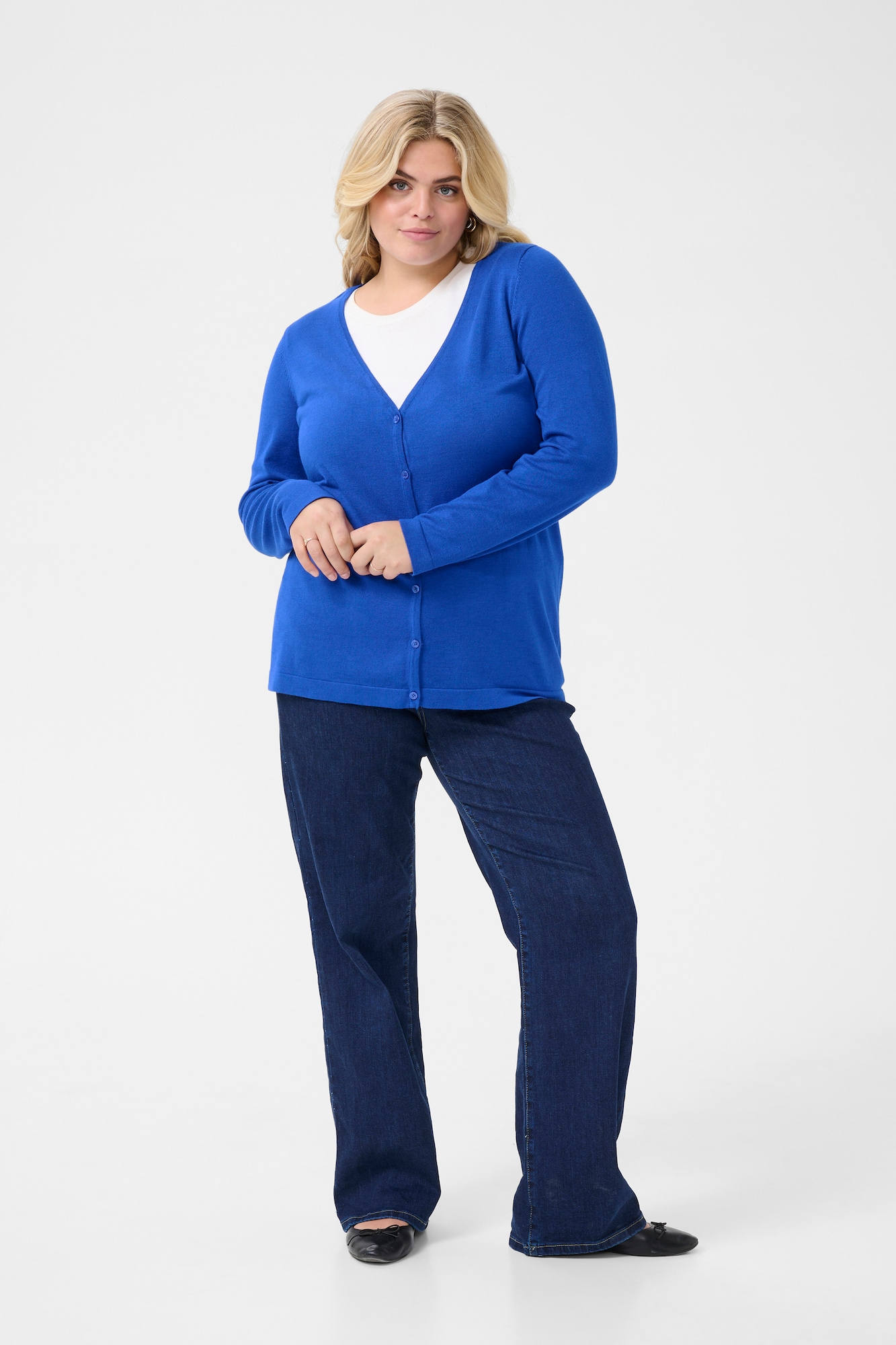 Thumbnail - KAFFE CURVE Strickjacke Farsia