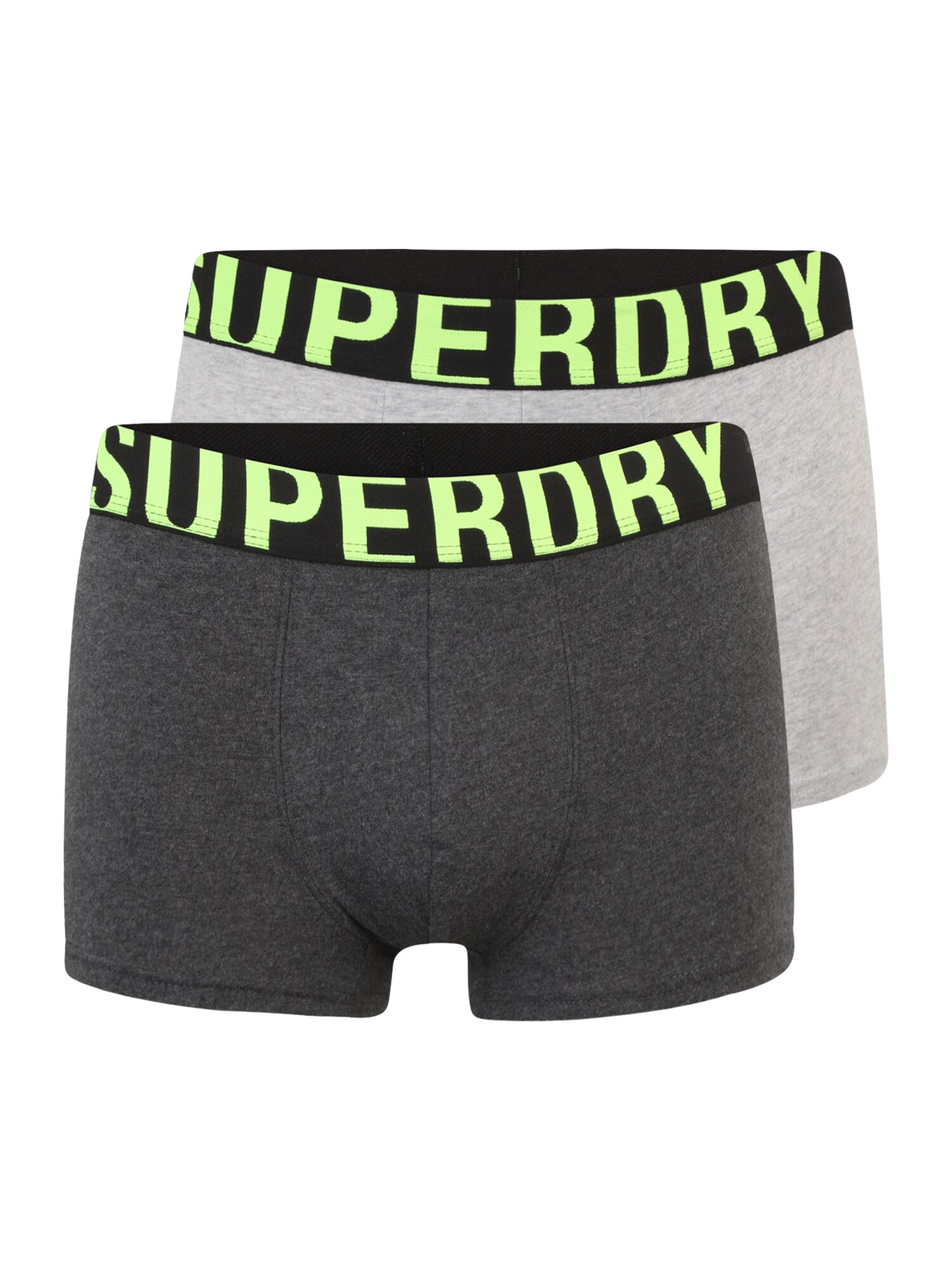 Superdry Boxer trumpikės neoninė geltona / pilka / tamsiai pilka / juoda