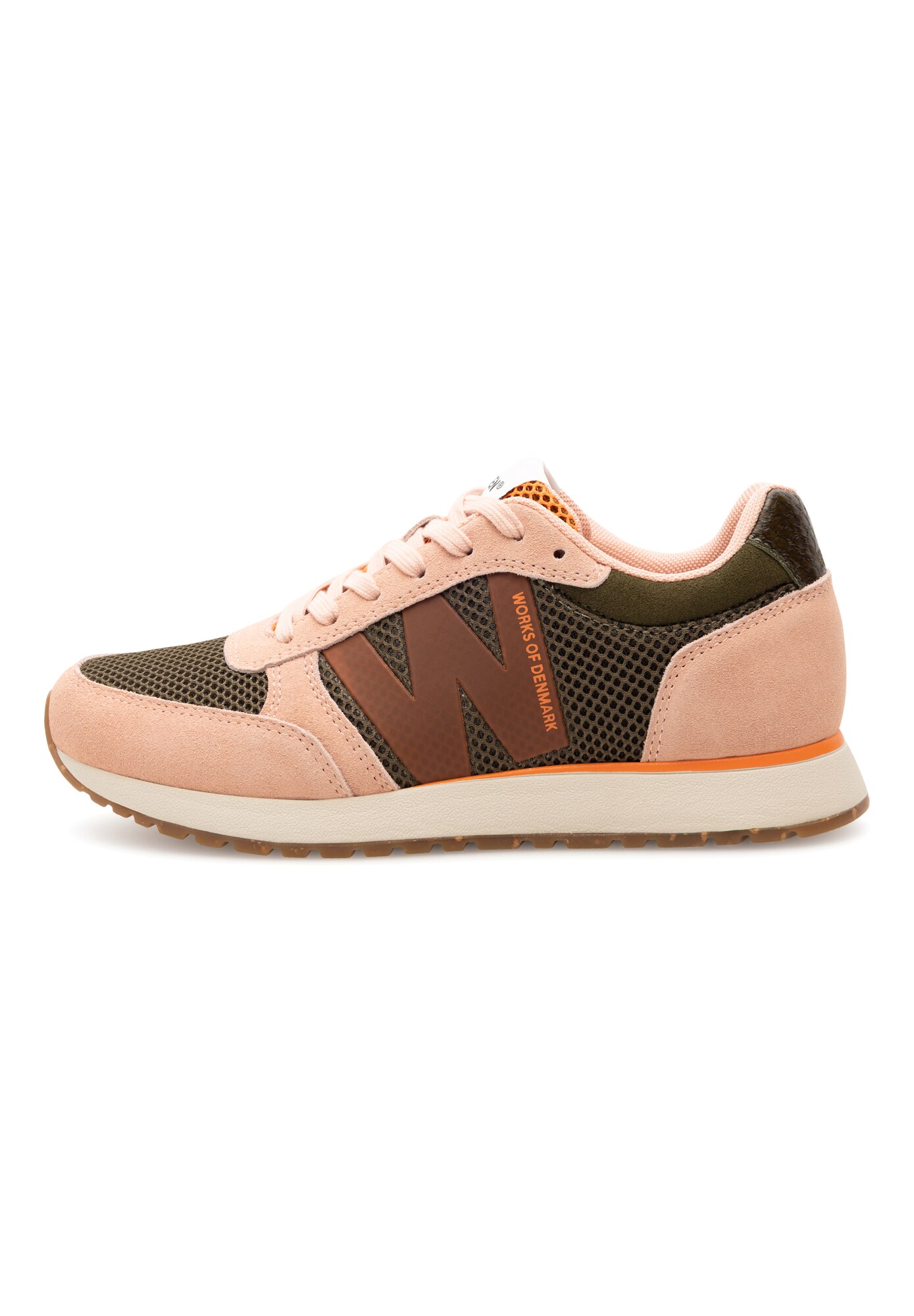 Woden Sneakers Laag 'Ronja' Donkerbruin / Pastelroze